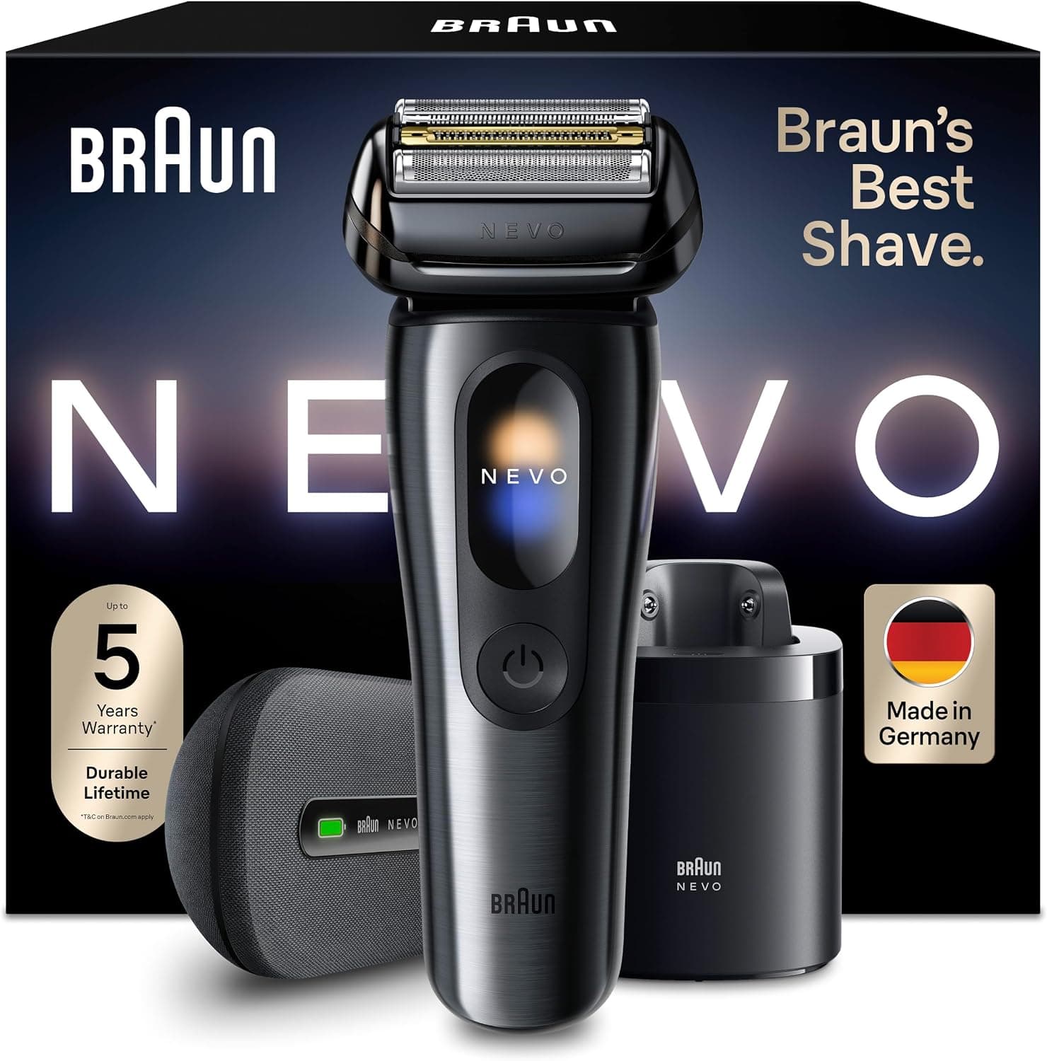 Braun NEVO Afeitadora Eléctrica Hombre, NEVO17015C, Grafito