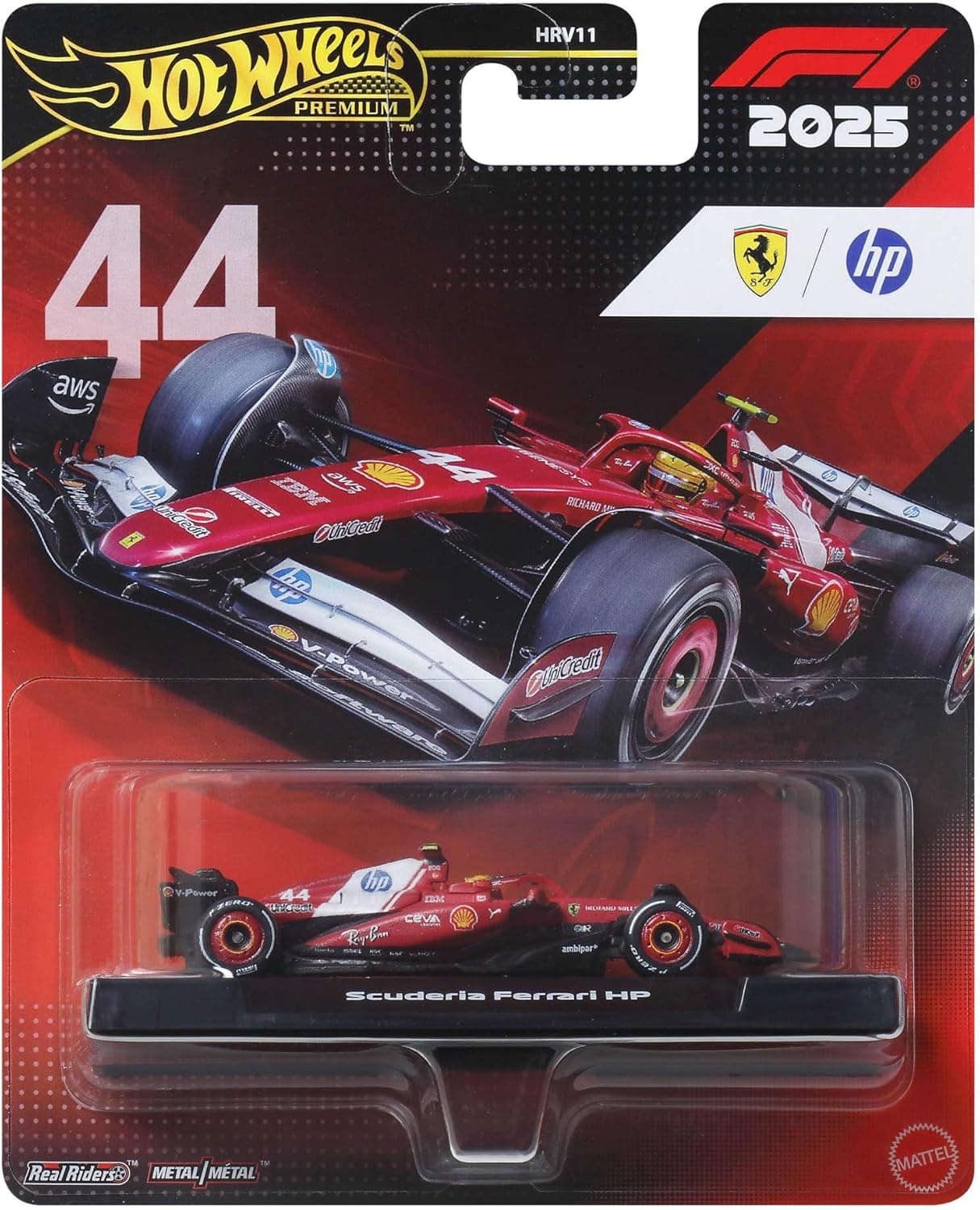 Hot Wheels Premium Fórmula 1 Coche de Carreras #44 Lewis Hamilton