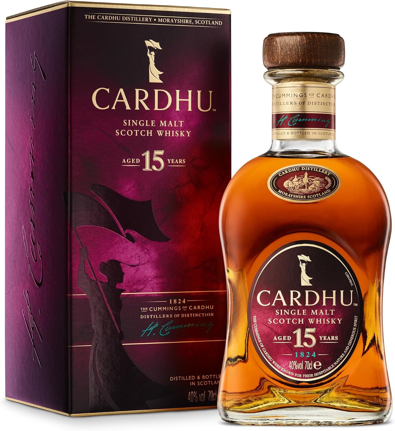 CARDHU 15 Años Whisky Escocés, 700ml
