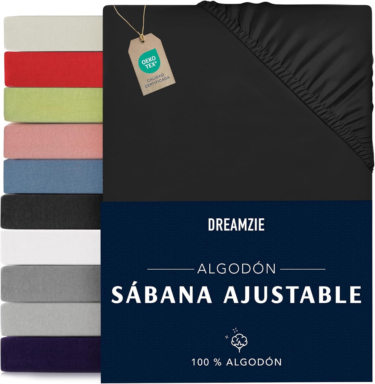 Dreamzie - Sábanas Bajeras - 70x160cm - 100% Algodon Jersey