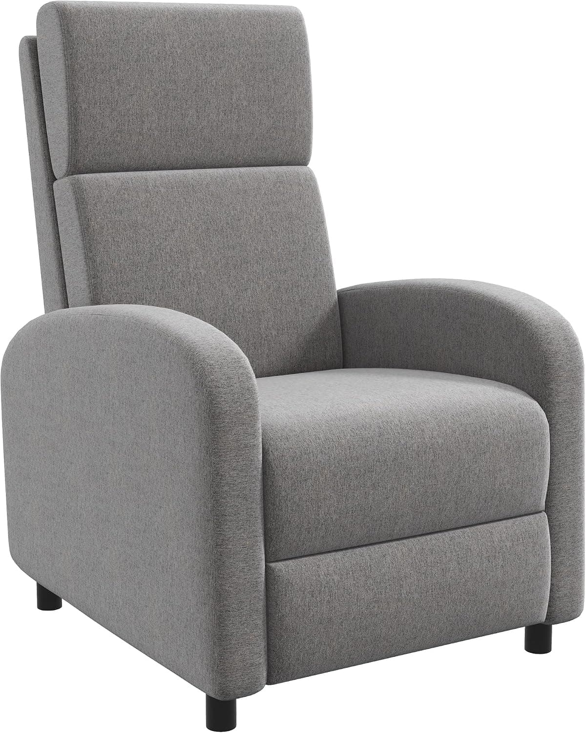 HOMCOM Sillón Relax Reclinable Manual con Reposapiés 120 kg Gris