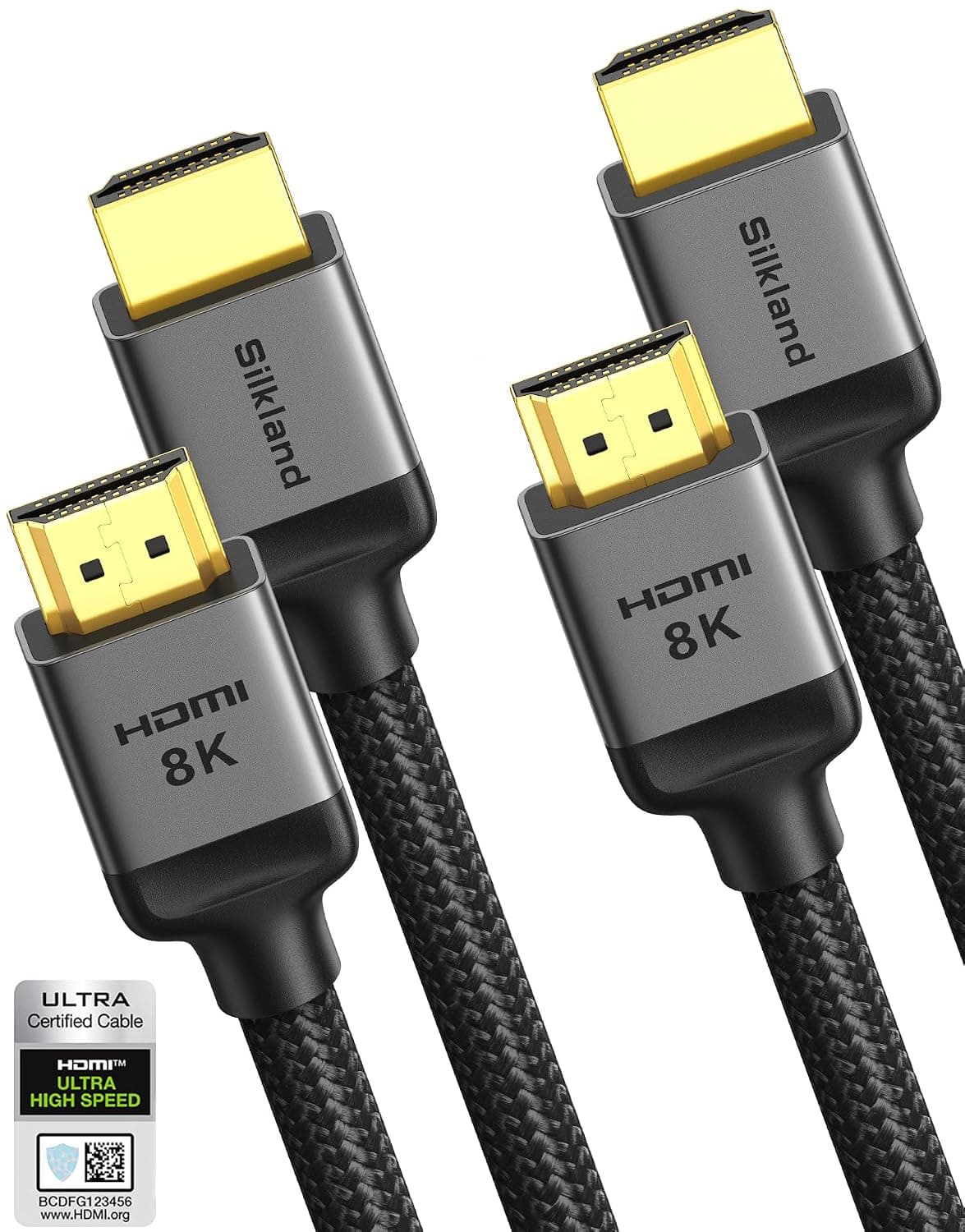 Silkland 8K Cable HDMI 2.1 1m 4K@240Hz, eARC/ARC, 48Gbps Ultra High Speed