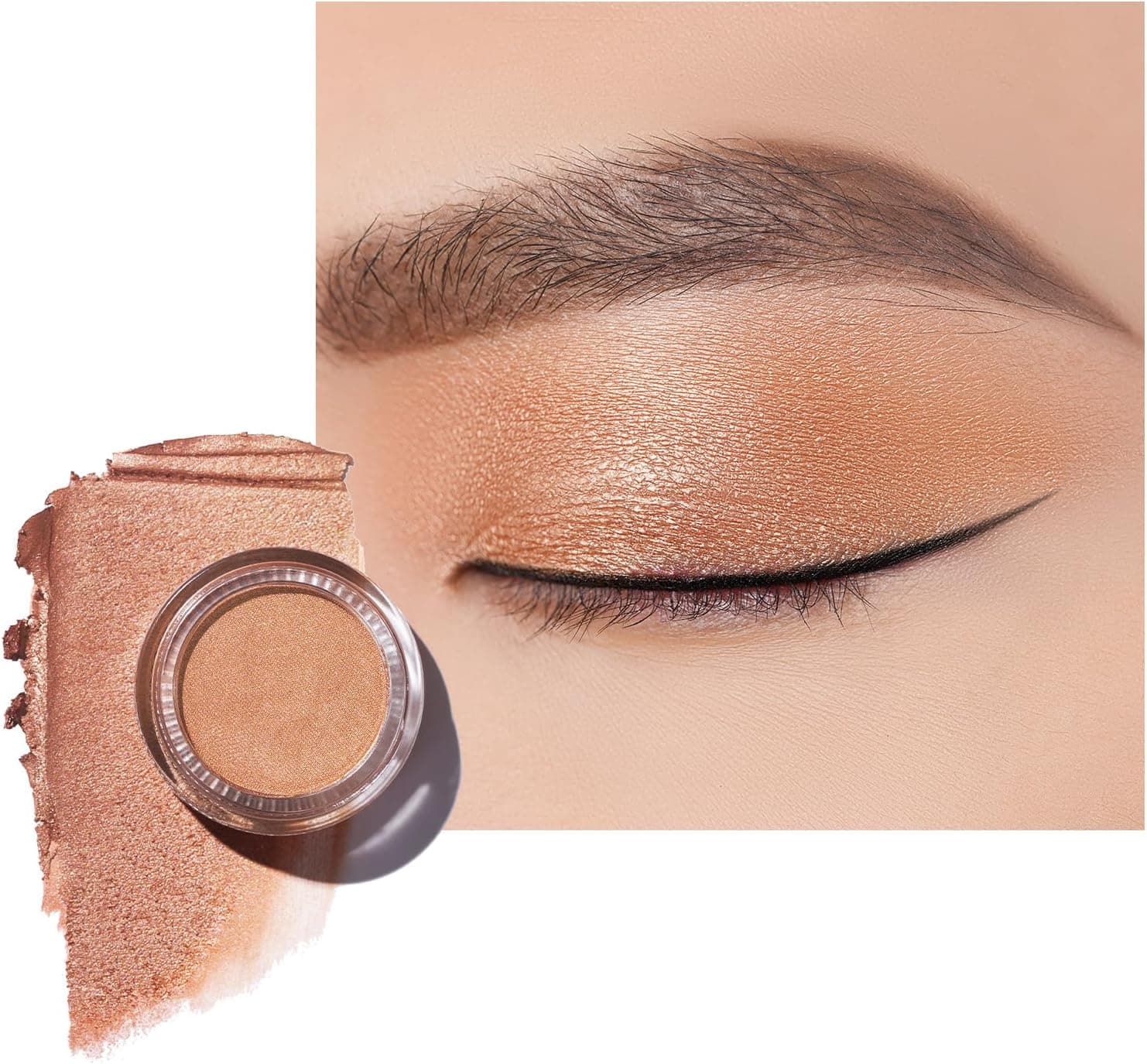 Oulac Sombras de Ojos Melocotón | Altamente Pigmentada | Resistente al Agua y de Larga Duración | Maquillaje de Ojos con Brillo Metálico | Vegano y Libre de Crueldad | 06g (P02) Regal