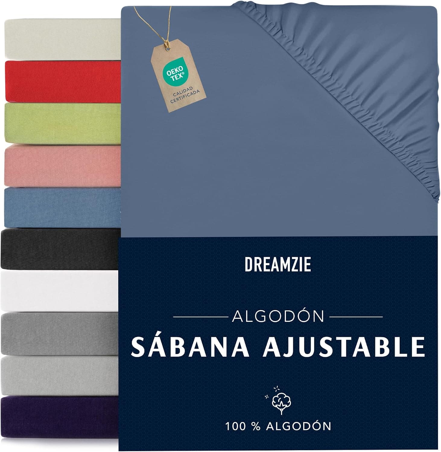 Dreamzie - Sábanas Bajeras - 70x160cm - 100% Algodon Jersey