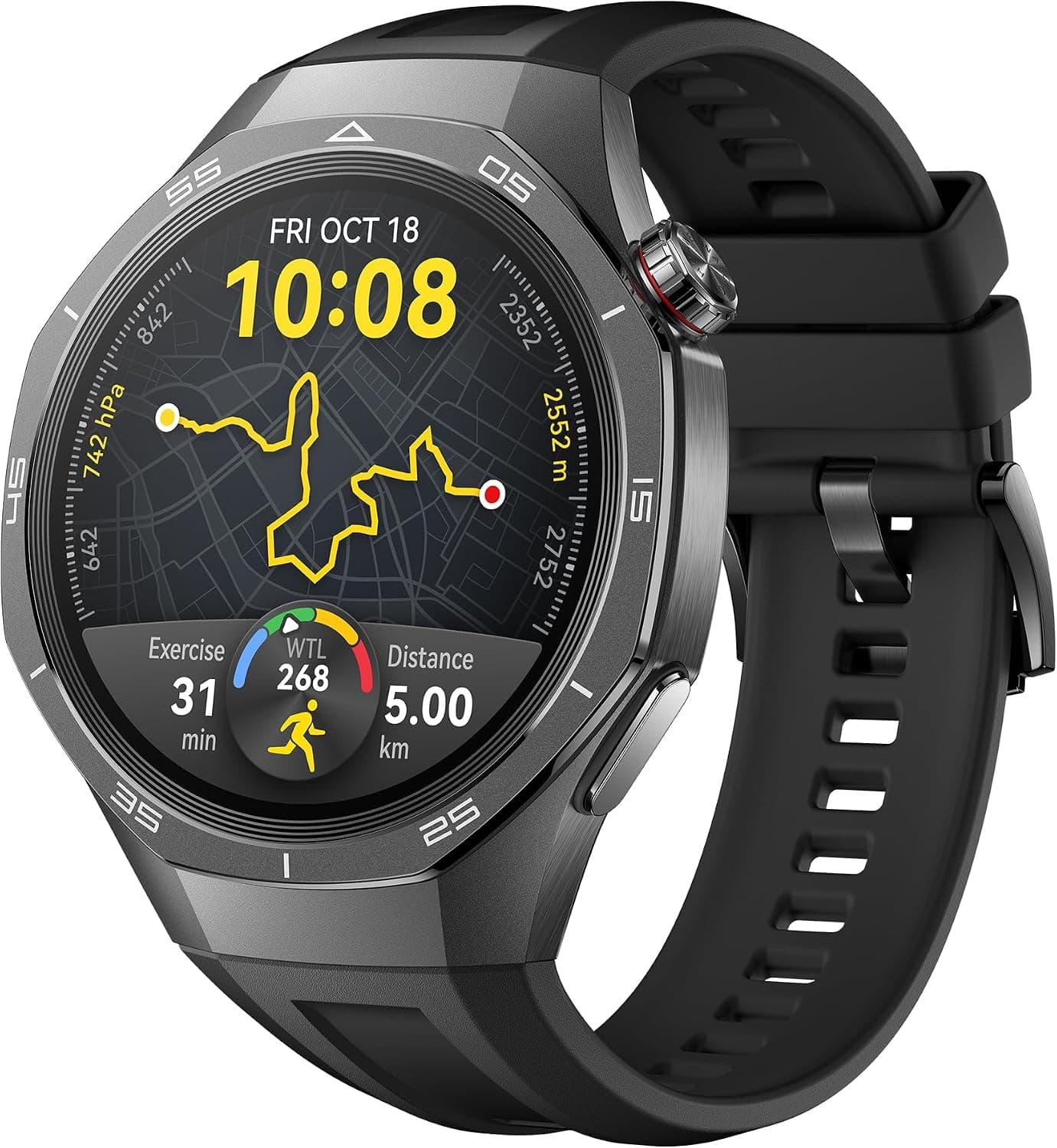 HUAWEI Watch GT 5 Pro 46mm Smartwatch, Silueta con Diseño Sofisticado,Negro