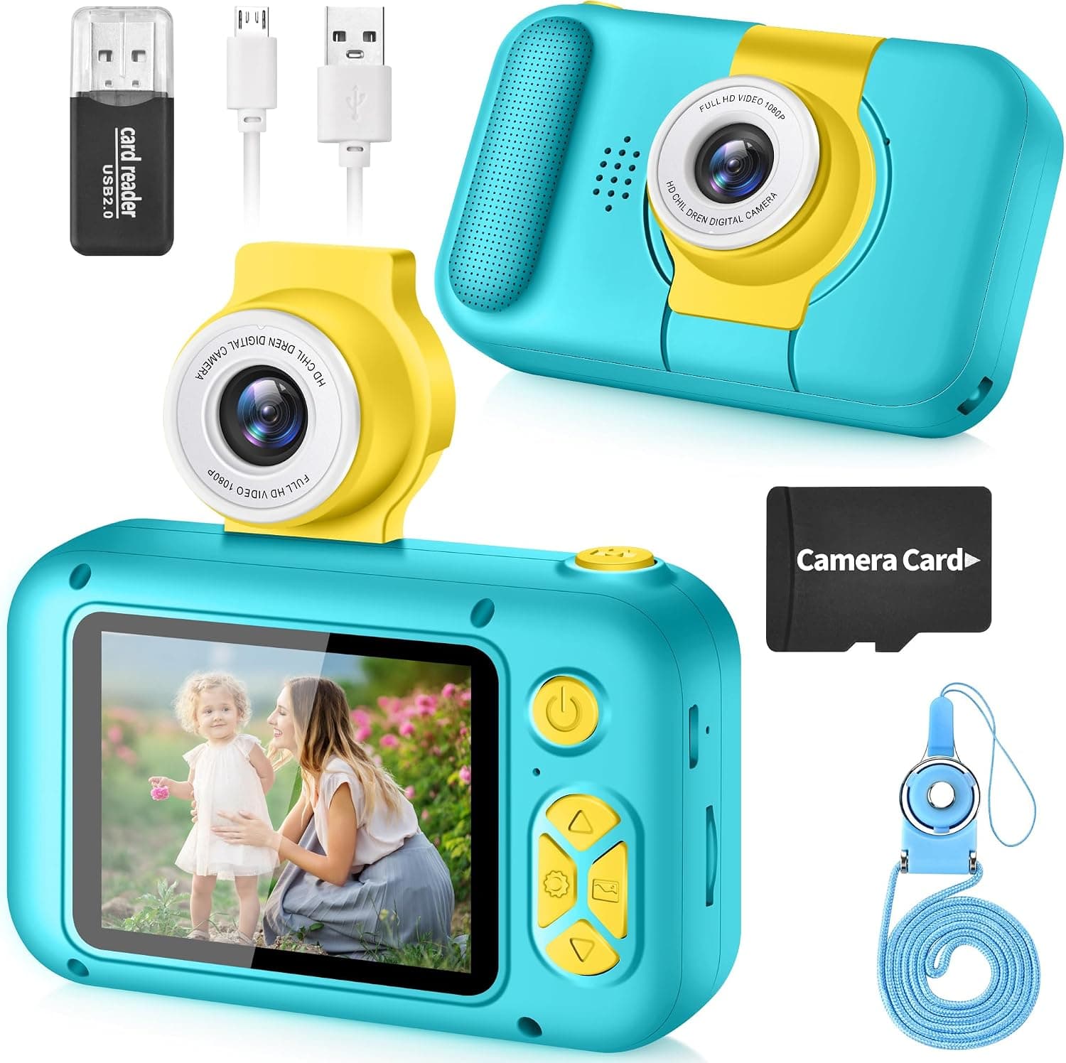 ARNSSIEN Camara Fotos Infantil 2,4" Camara de Fotos para Niños Flip 180°