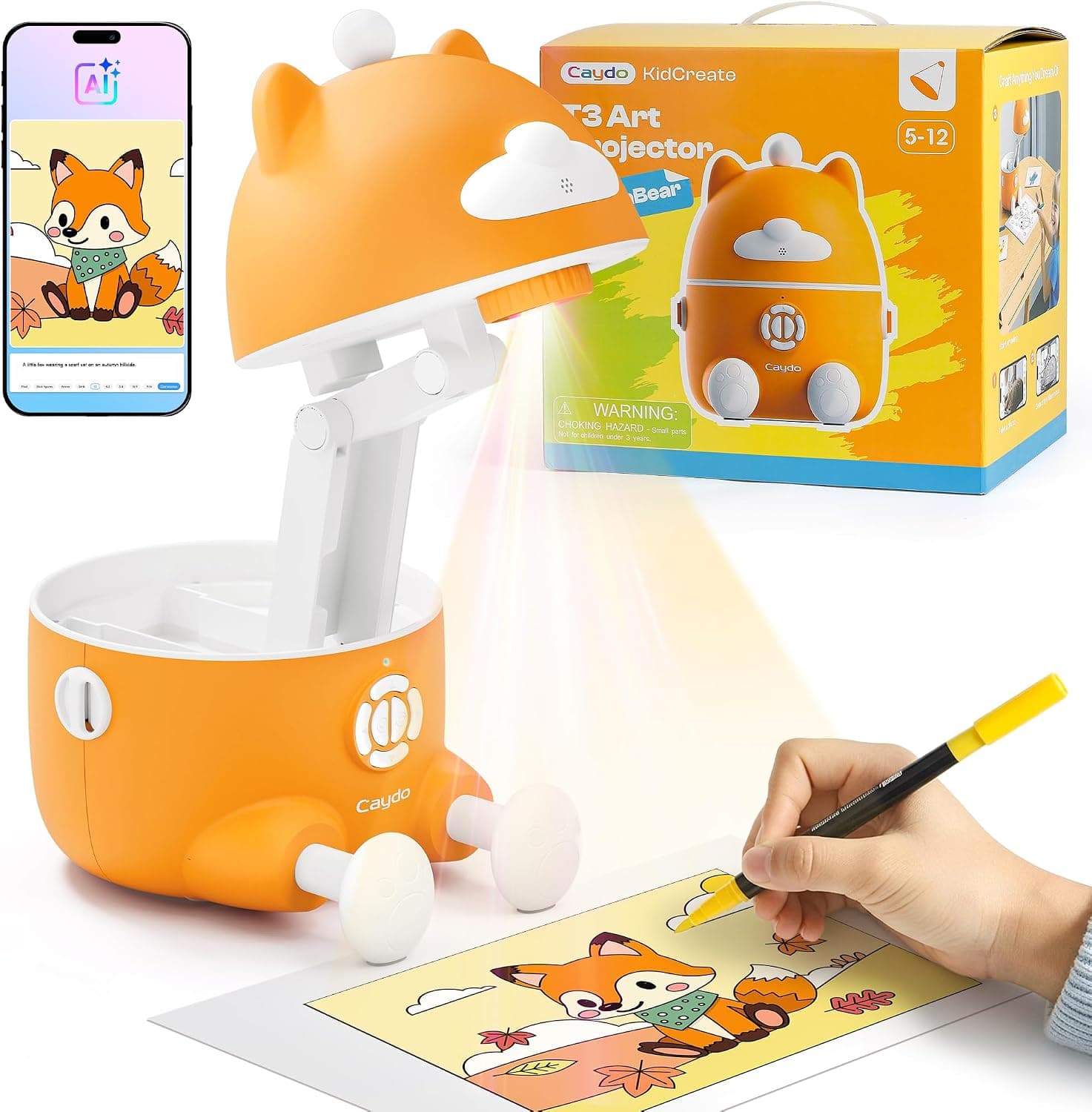 Caydo T3 Proyector de Dibujo para Niños, Niños 5+