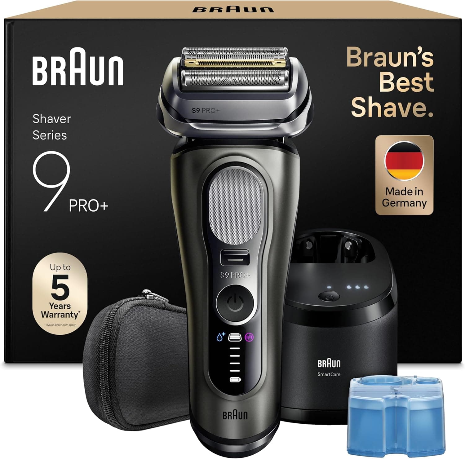 Braun Series 9 Pro+ Afeitadora Eléctrica Hombre, 9665CCE, Grafito