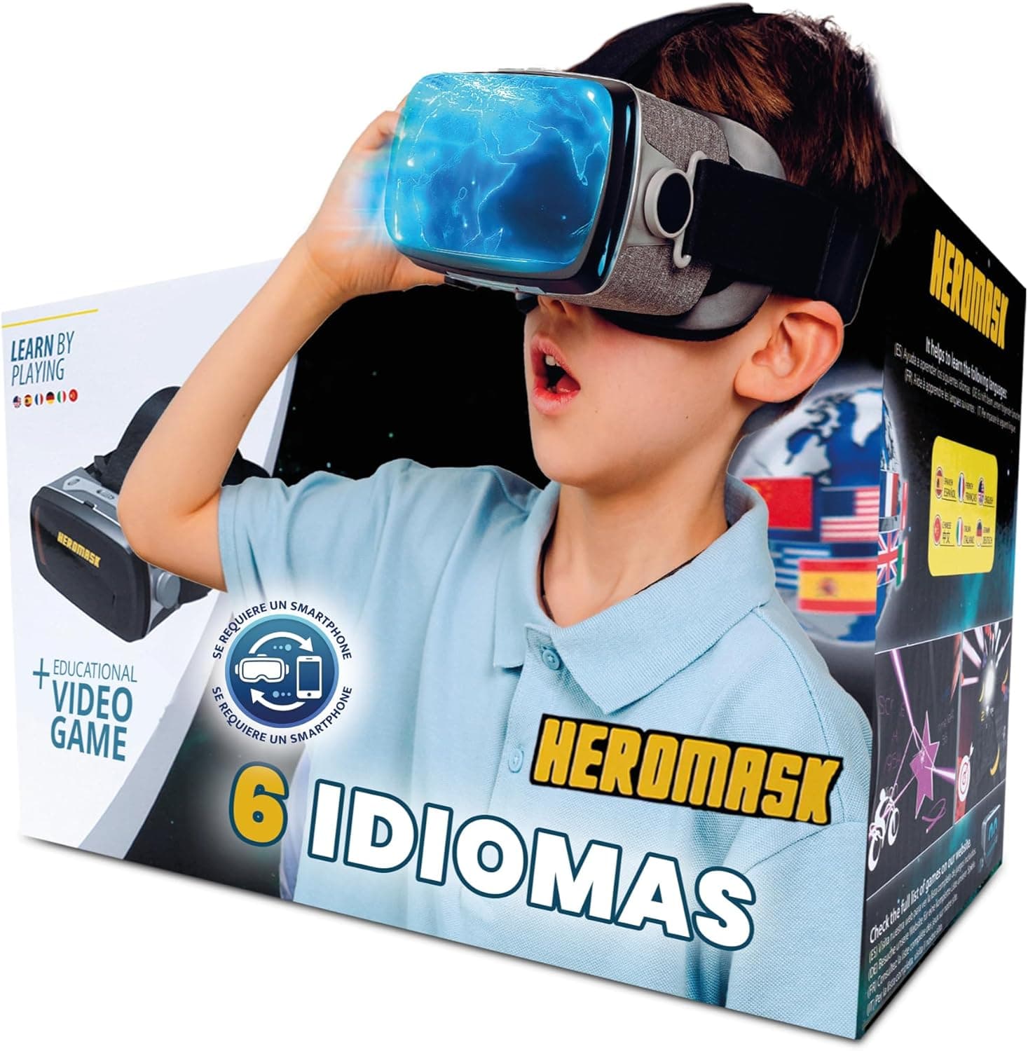 Heromask Gafas VR Niños 5-12 Años · Juego de Idiomas en Realidad Virtual