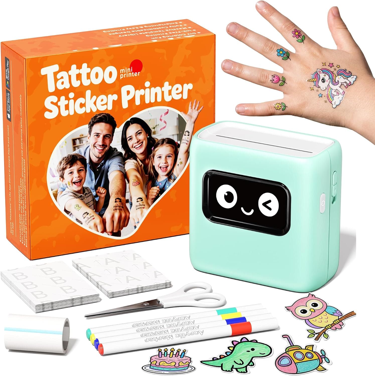 Phomemo TK20 Juguetes para Niño y Niñas, Impresora Tatuajes para Niños
