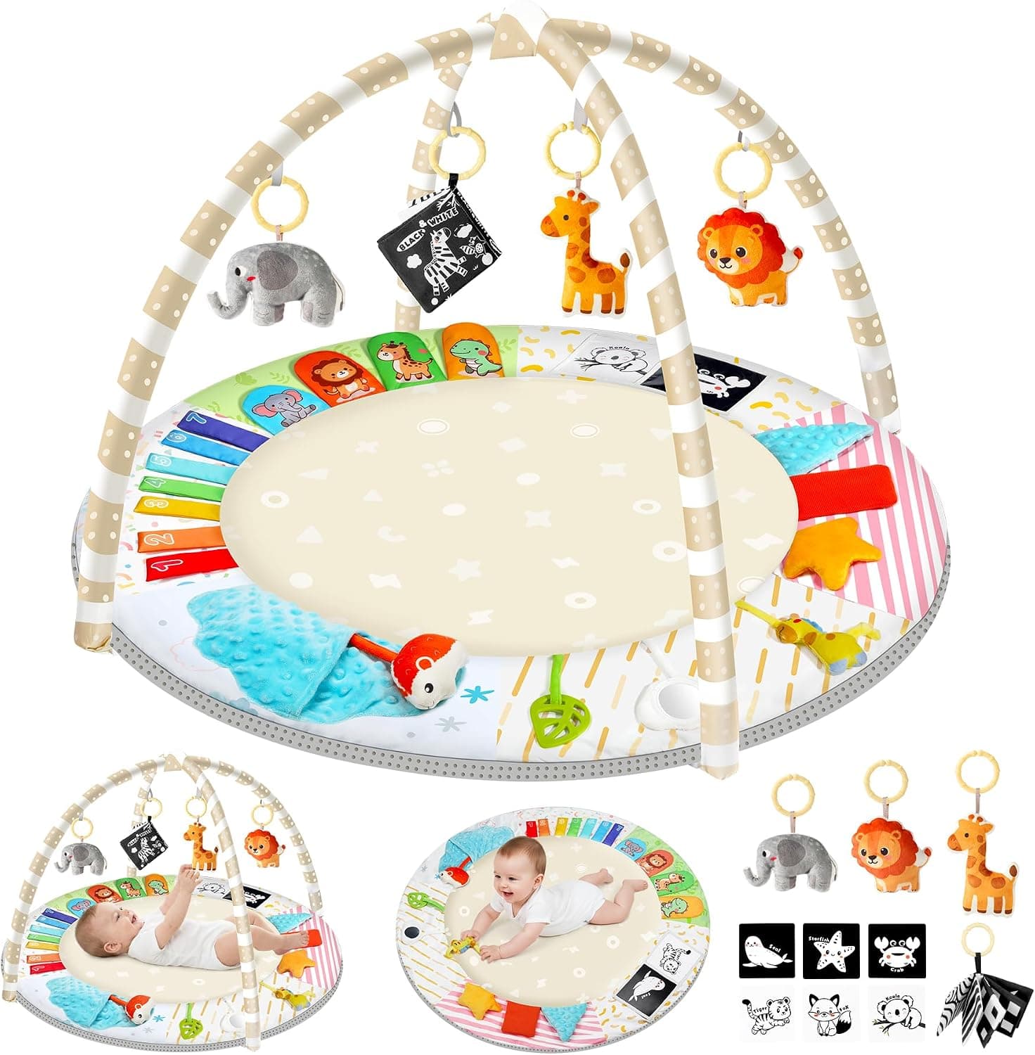 URMYWO Gimnasio Bebé, Tapete Actividades Bebé Para Tummy Time Bebé