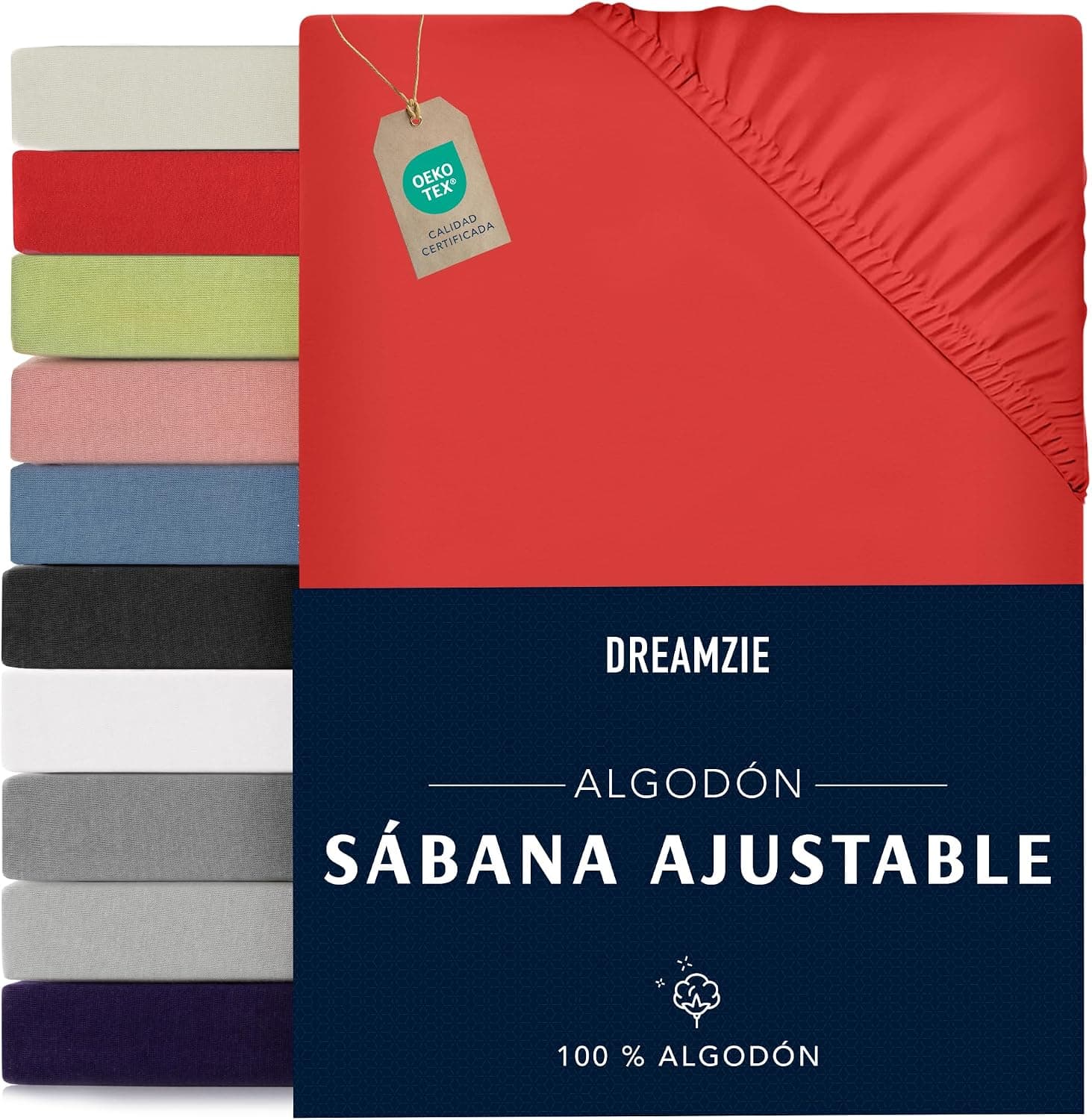 Dreamzie - Sábanas Bajeras - 70x190/200cm - 100% Algodon Jersey