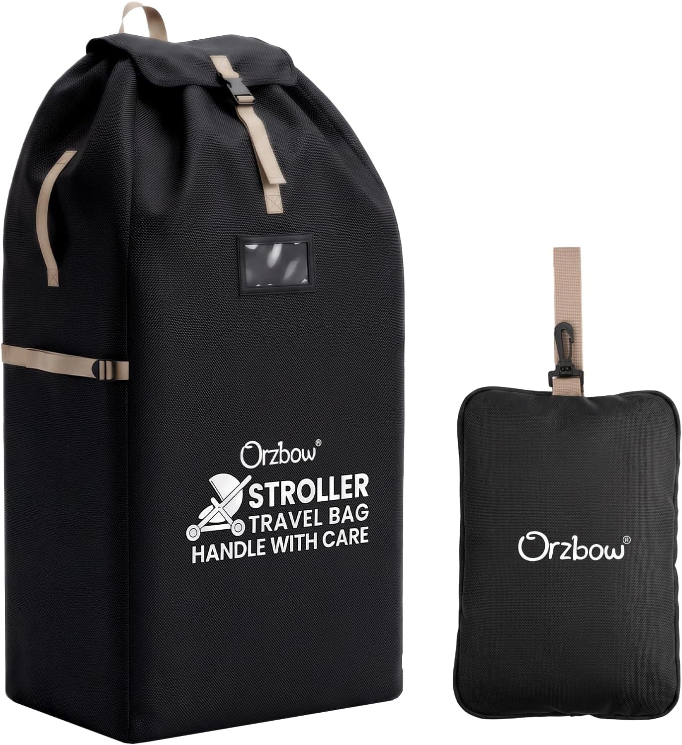 Orzbow Bolso Carro Bebe para Avión Gate Check Universal, Negro