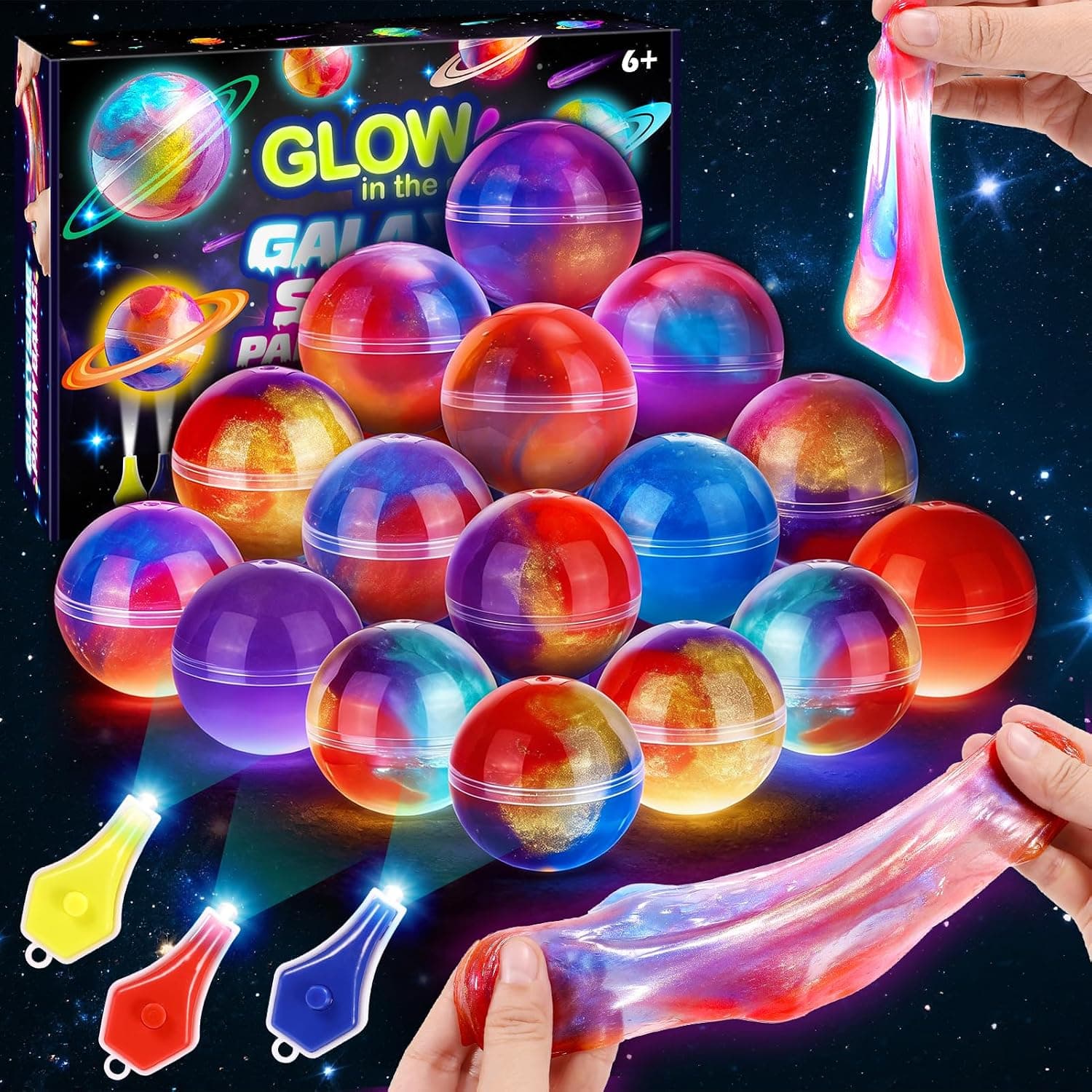 Hapikids Slime para Niñas, Regalo Niña 6 7 8 9 10 11 12 Años Galaxy Slime Ball Kit Juguetes Niños 6-12 Años Slime Fluffy Kit Regalos Cumpleaños Niños Colegio Relleno Piñatas de Cumpleaños Infantil