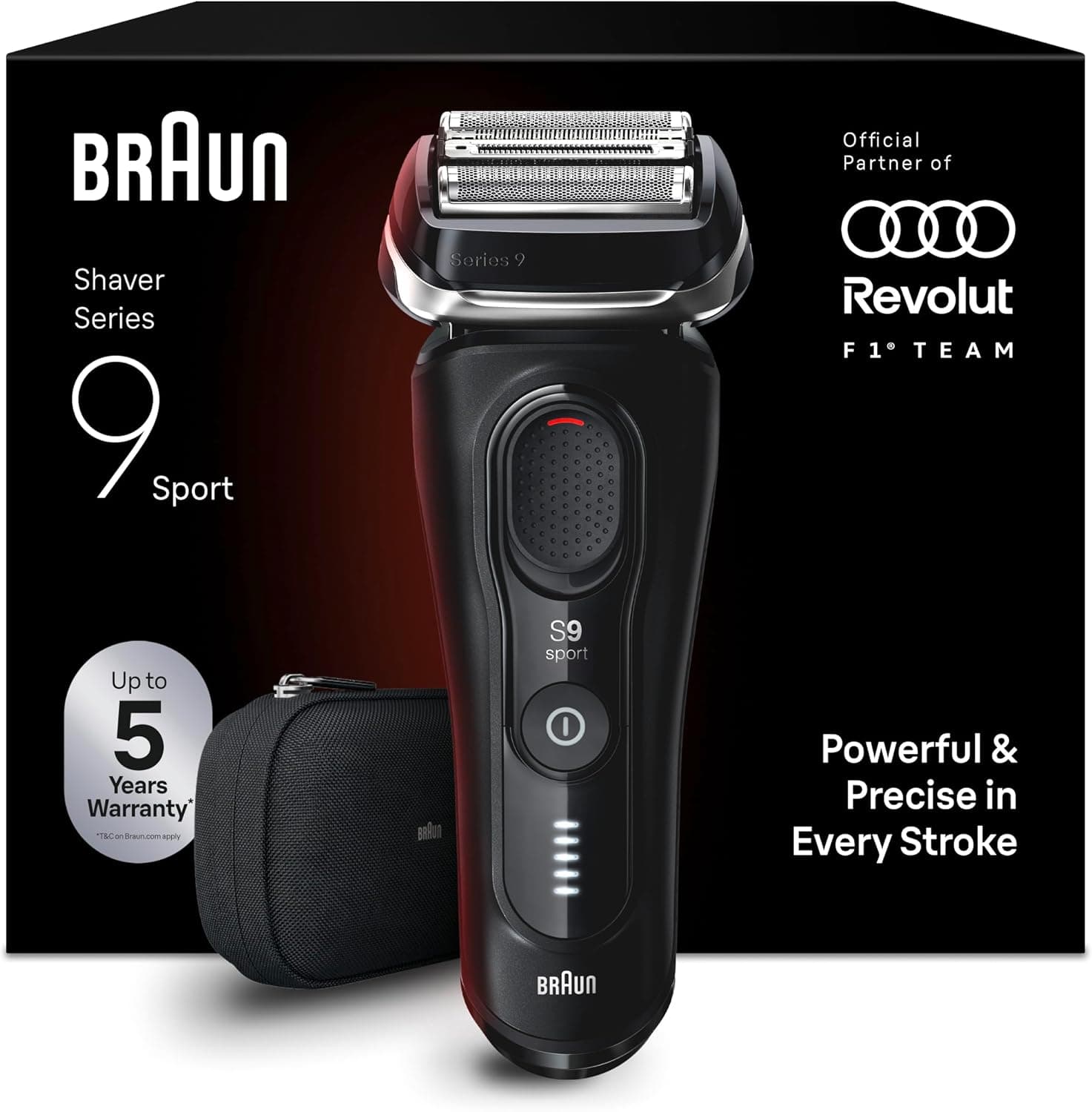 Braun Series 9 Sport Afeitadora Eléctrica Hombre, 9100si, Negro