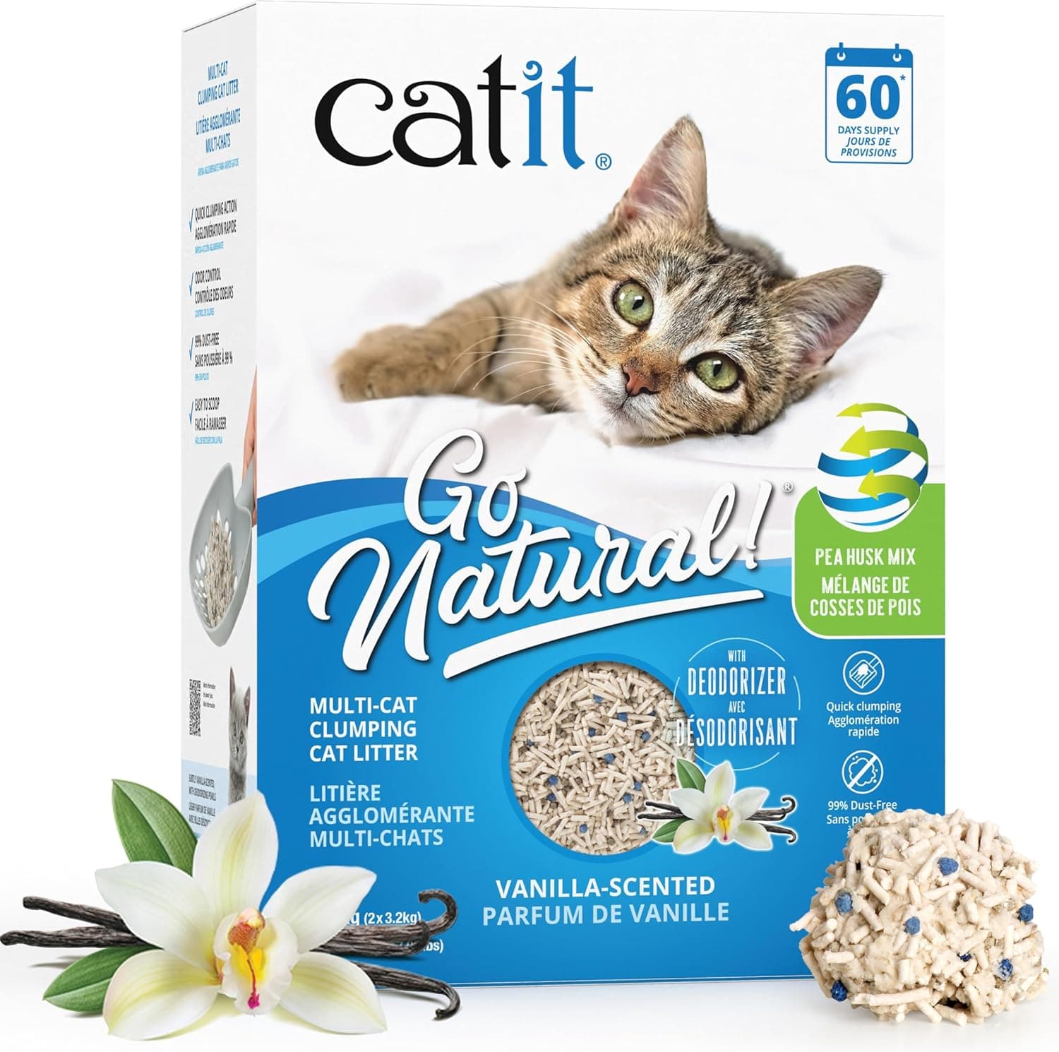 Arena Aglomerante Mix para Muchos Gatos Catit Go Natural