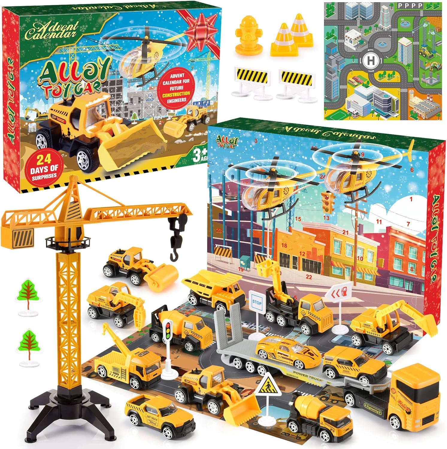 EUCOCO Calendario Adviento Coches 2026, Juguetes Niños 1 2 3 4 5 6 Años Juguetes de Coches Regalo Niño 1 2 3 4 5 6 Años Regalos Cumpleaños Niñas 1-6 Años Juegos Para Niñas De 1-6 Años Calendario Niños