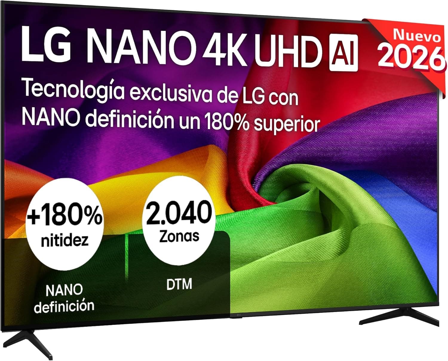 LG 75NU800B6LA - Smart TV Nano UHD AI 75" 4K Sin Reflejos 94%, 2026