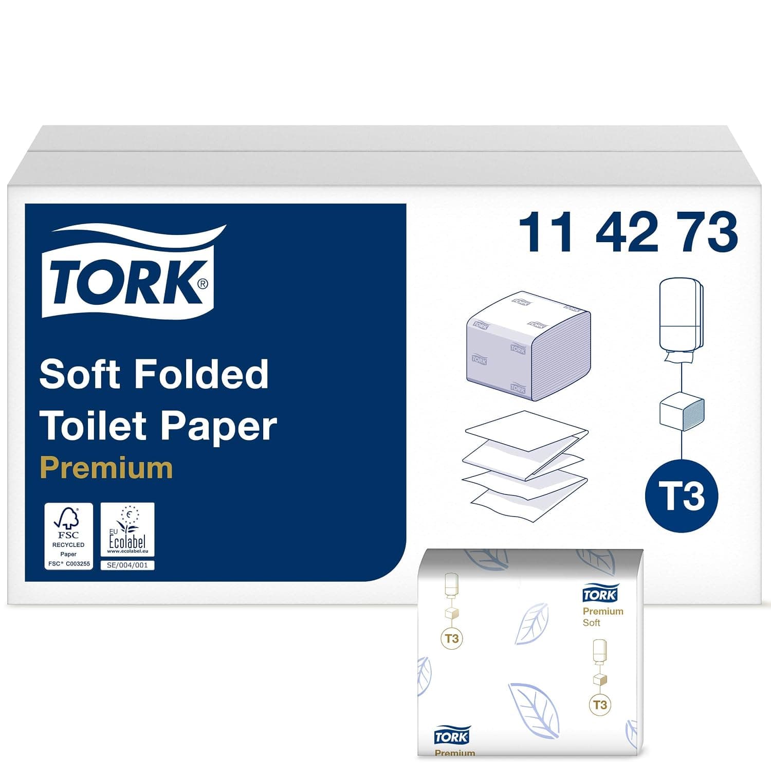 Tork Papel Higiénico Suave Plegado Blanco T3, 114273, 30×252 servicios