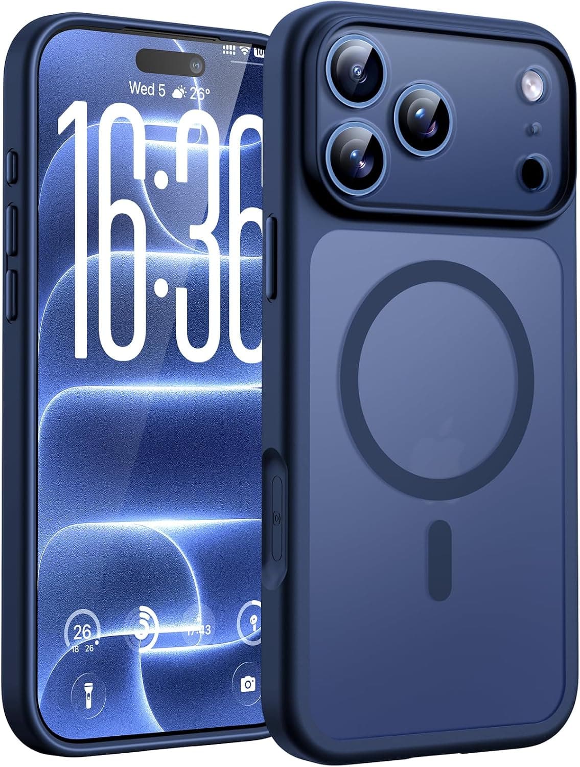 TOCOL Funda para iPhone 18 Pro, Compatible con MagSafe, Azul Marino