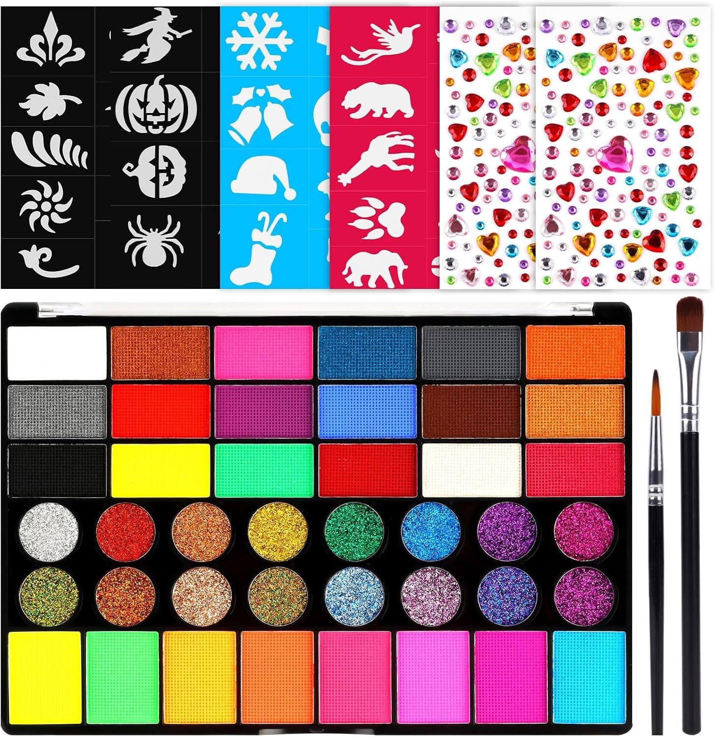 Juego de Pintura Facial,42 Colores Pintura Corporal y Facial