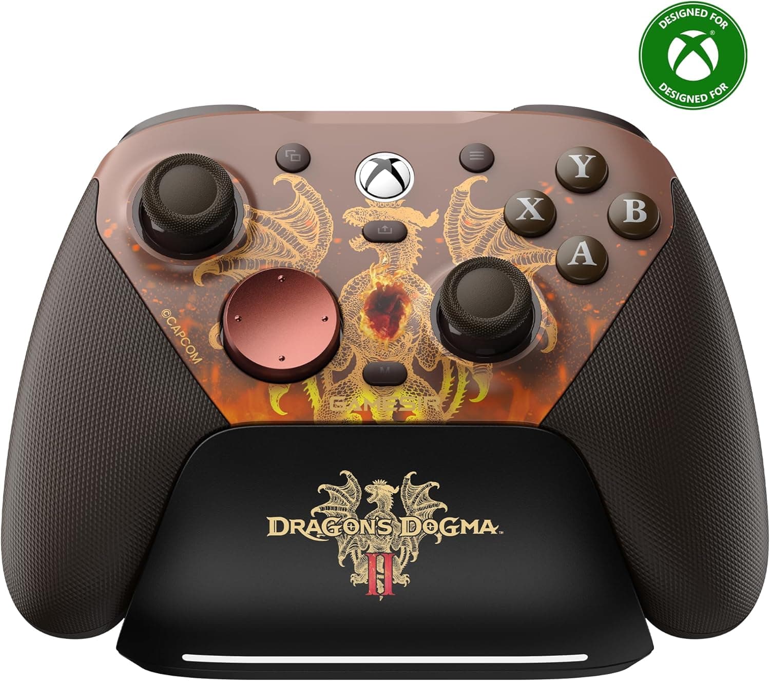 GameSir G7 Pro Mando con cable para Xbox Series X|S, mando inalámbrico para PC, joysticks TMR, gatillos de efecto Hall, frecuencia de sondeo de 1000 Hz (PC), base de carga, edición Dragon’s Dogma II