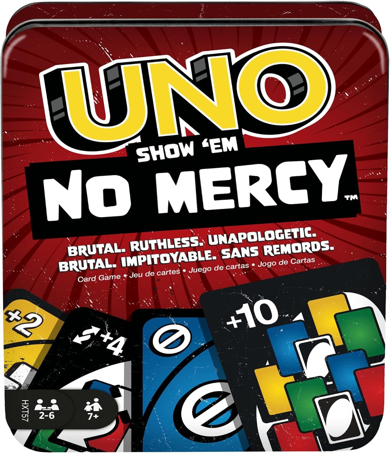 Mattel Games UNO Show 'em No Mercy, Juego de Cartas, 7+