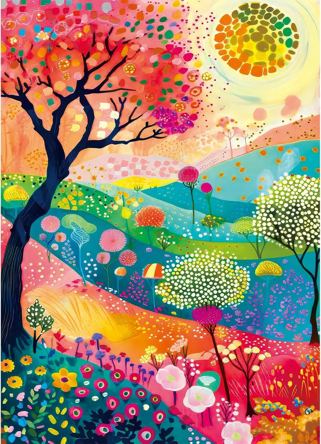 HUADADA Puzzle de 1000 Piezas, 1000 Piezas, para Adultos, clásicos, Colores otoñales