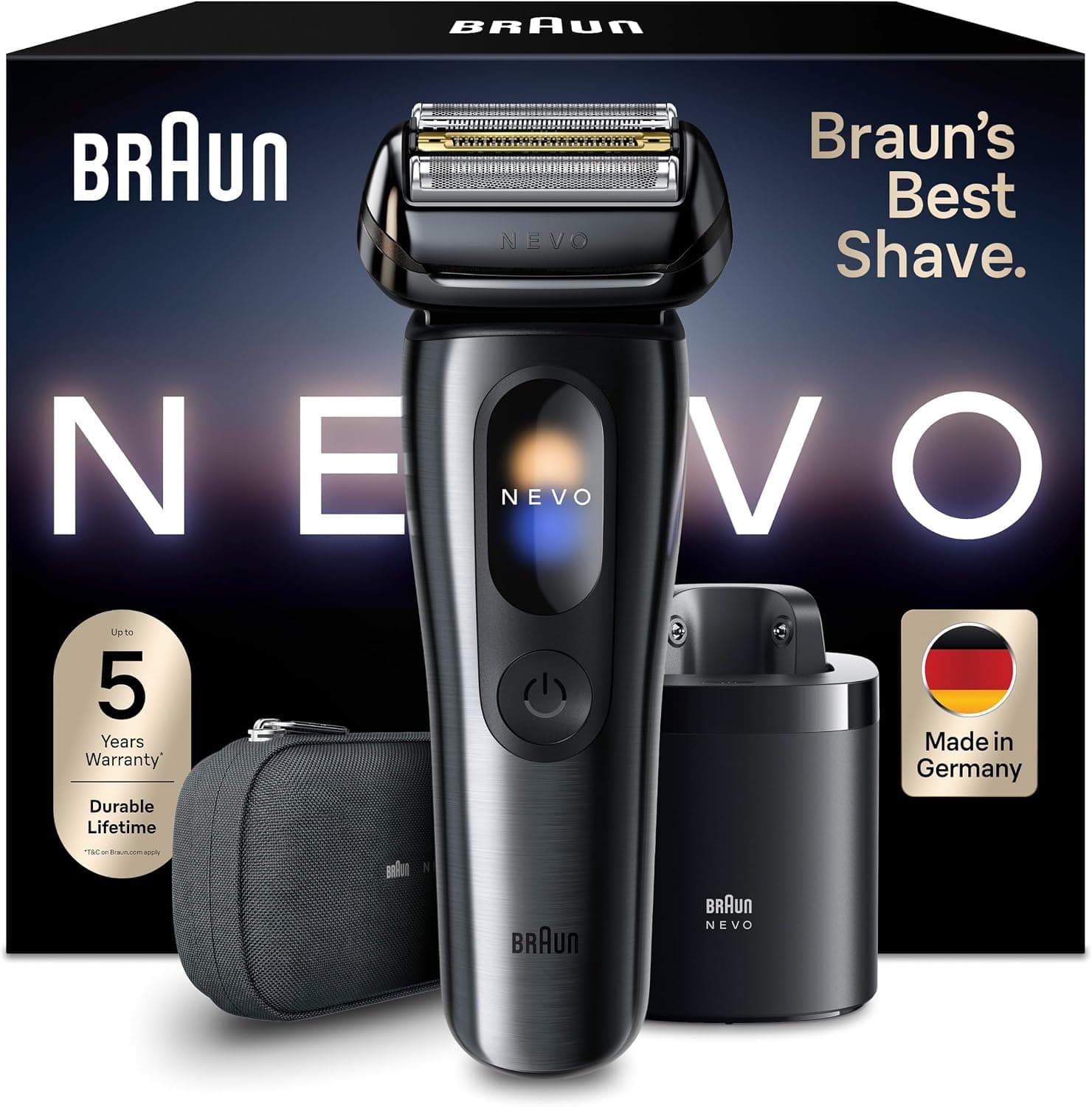 Braun NEVO Afeitadora Eléctrica Hombre, NEVO11015C, Grafito