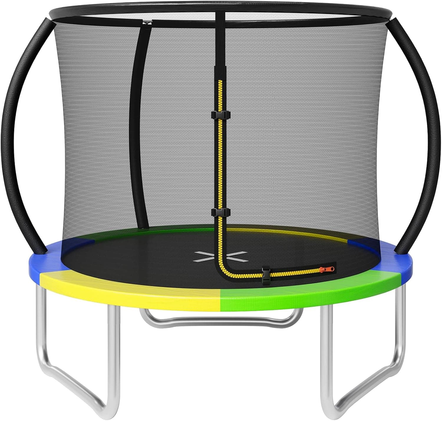 JUMMICO Trampolín para Exteriores Ø183/228/290/360 cm, Trampolín de Jardín para Niños, Juego Completo con Red de Seguridad, Escalera, Cubierta de Bordes y Accesorios de Montaje