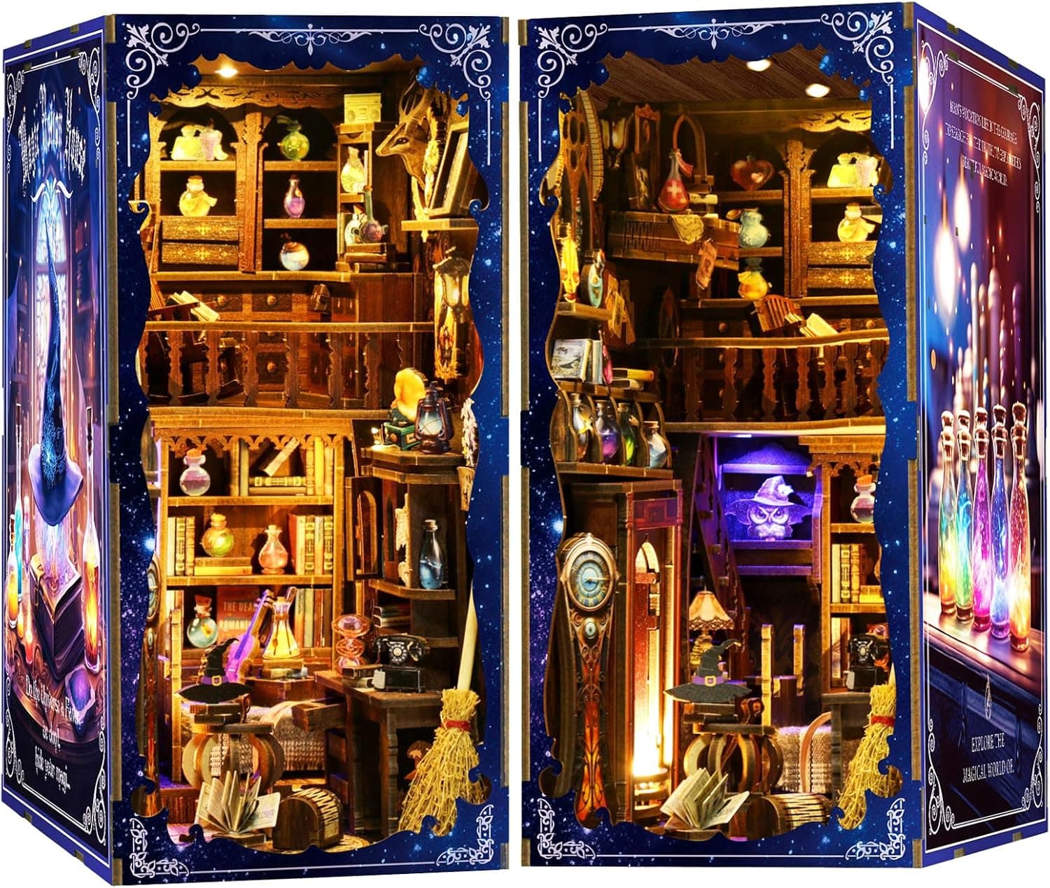 Book Nook, Kit de Tienda de Pociones Mágicas,Puzzle 3D DIY