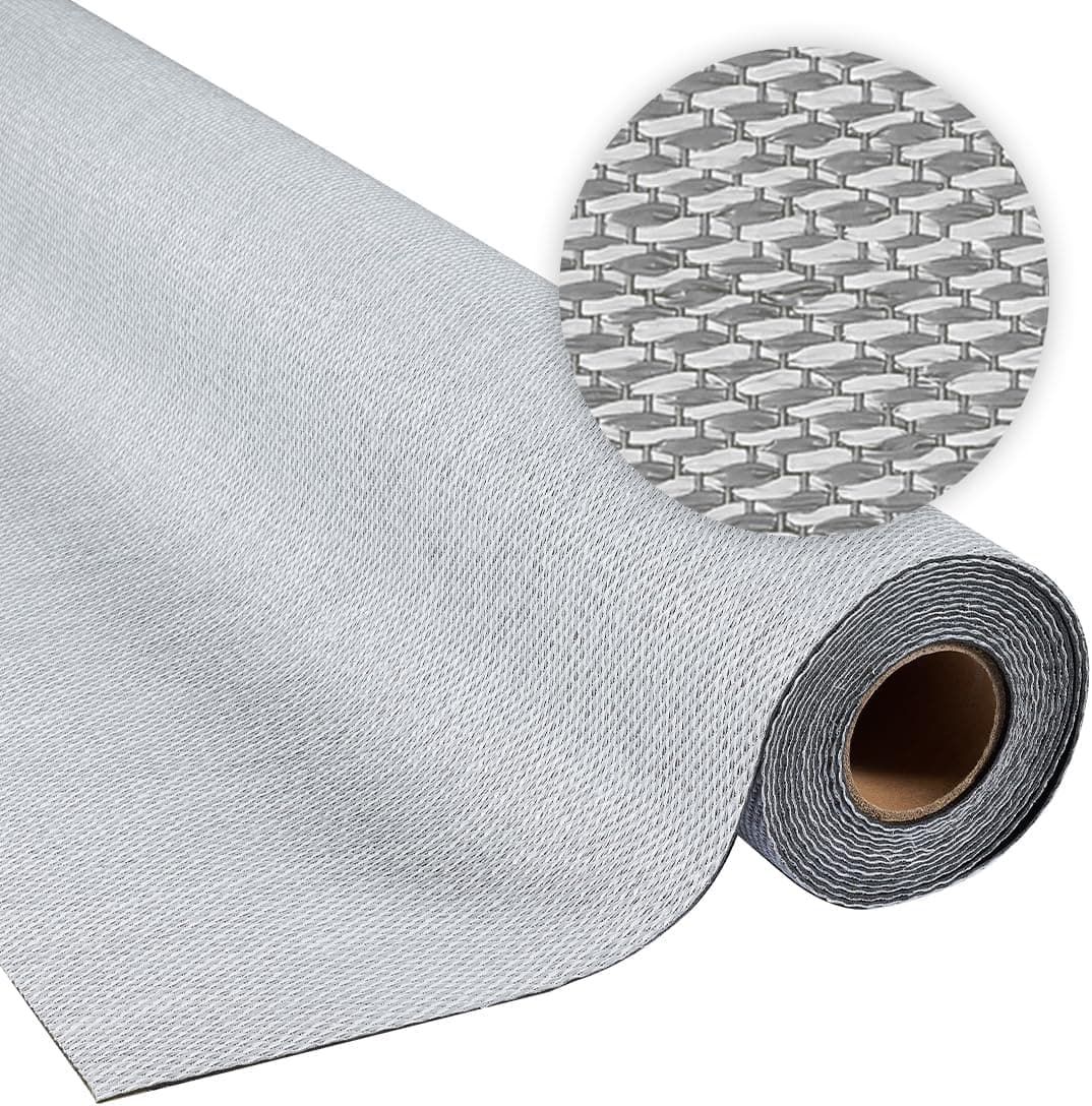 Alfombra vinílica Premium de tejido trenzado de alta gama Gris 200x500 cm