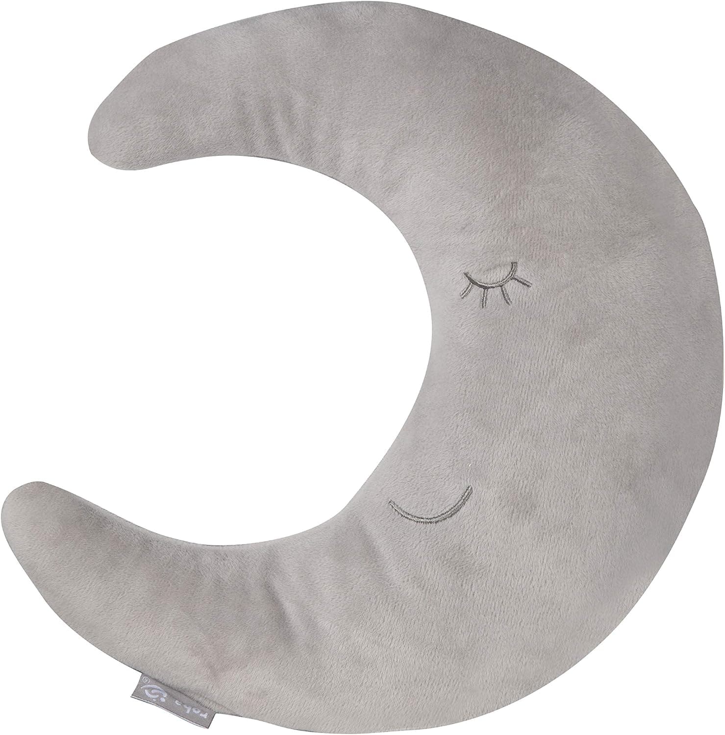 roba Almohada de Cuello en Forma de Luna - Cojín Decorativo Suave para Habitaciones de Bebés y Niños - Cojín de Peluche para Niñas y Niños - Gris