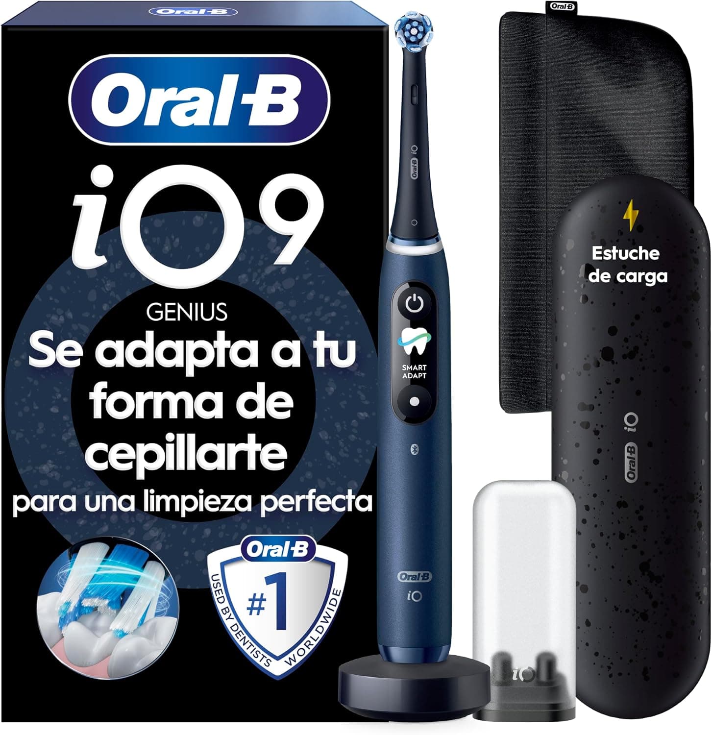 Oral-B iO 9 Cepillo de Dientes Eléctrico con 1 Cabezal, Azul Zafiro
