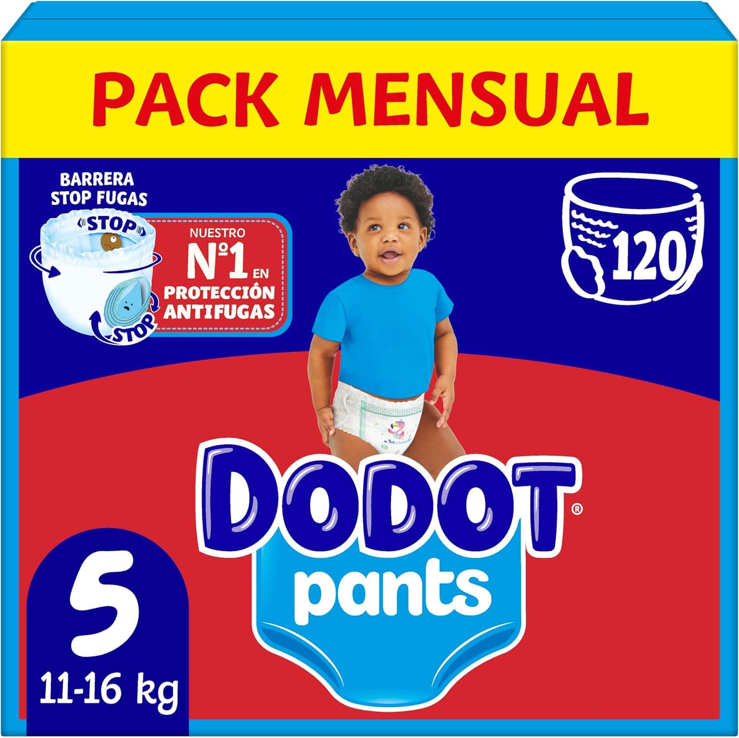 Dodot Pañal-Braguita Bebé Activity Talla 5 (11-17kg), 120 Pañales