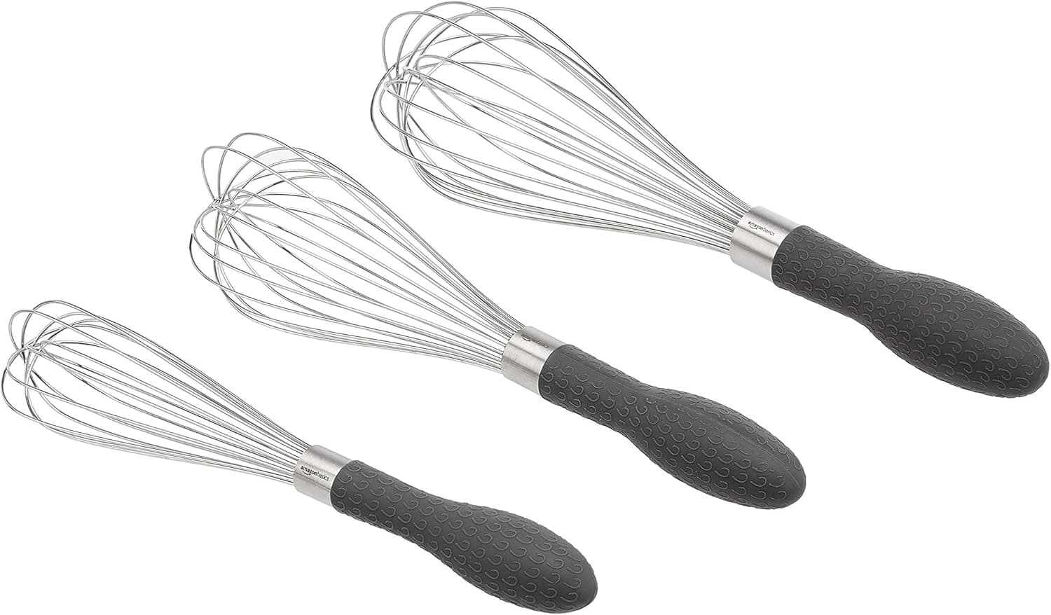 Amazon Basics 3 unidad Set de varillas de acero inoxidable, Gris