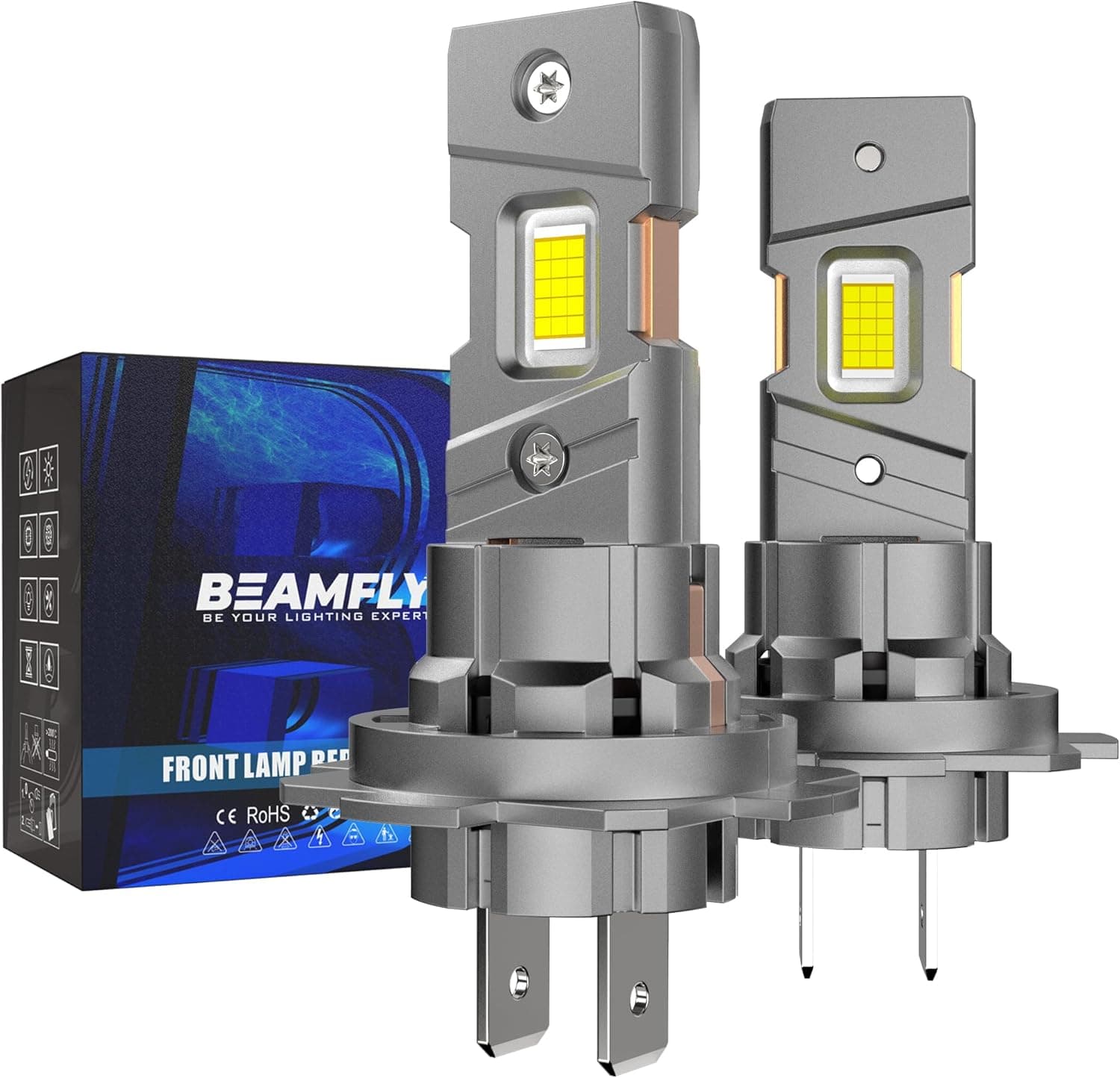 H7 LED Bombillas 110W 50000LM, Blanco frío 6500K, Paquete de 2