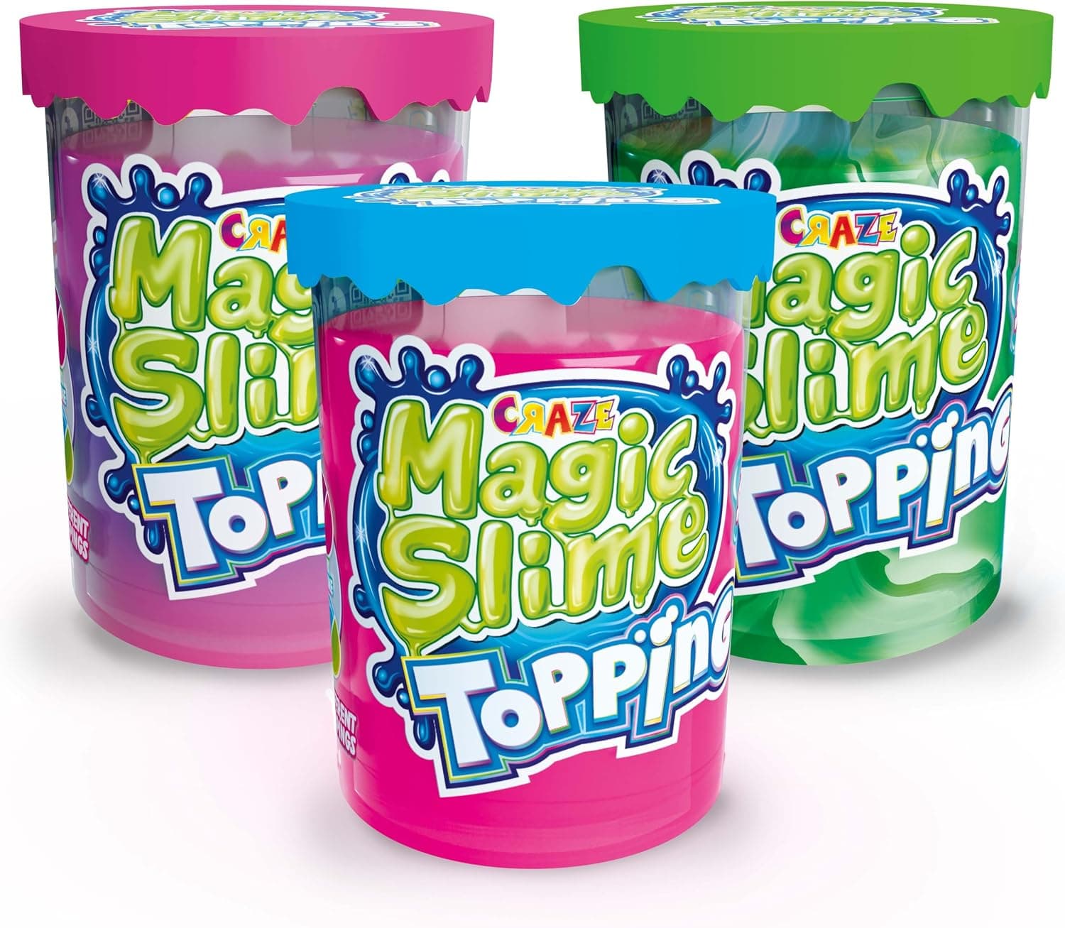 Craze Magic Slime Topping - Pack 3 Botes de Slime para Niños