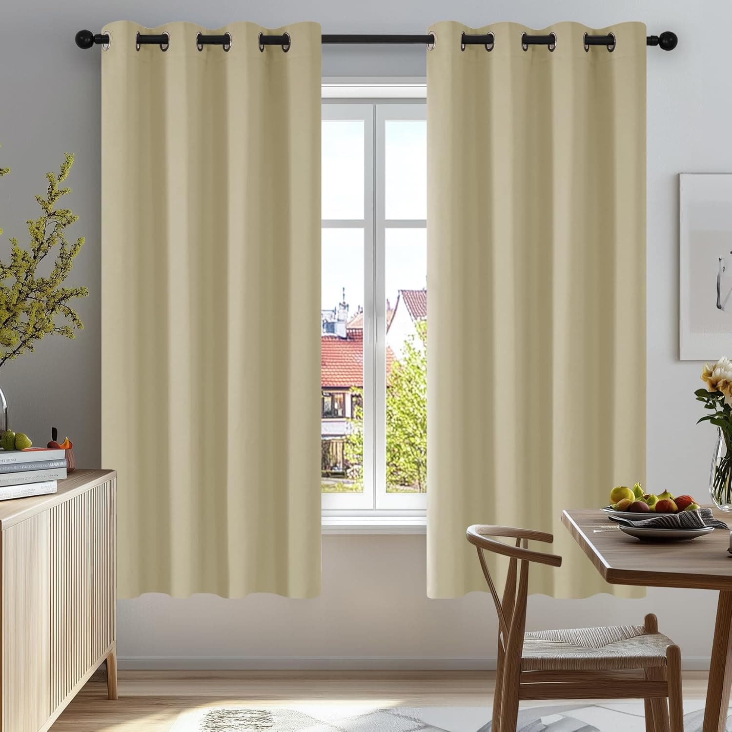 Deconovo Cortinas Opacas Térmicas para Dormitorio y Salón, 2 Piezas