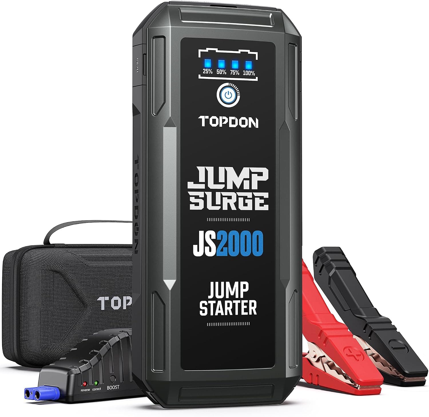 TOPDON JS2000Pro Arrancador de Baterias de Coche, 2500A/16000mAh