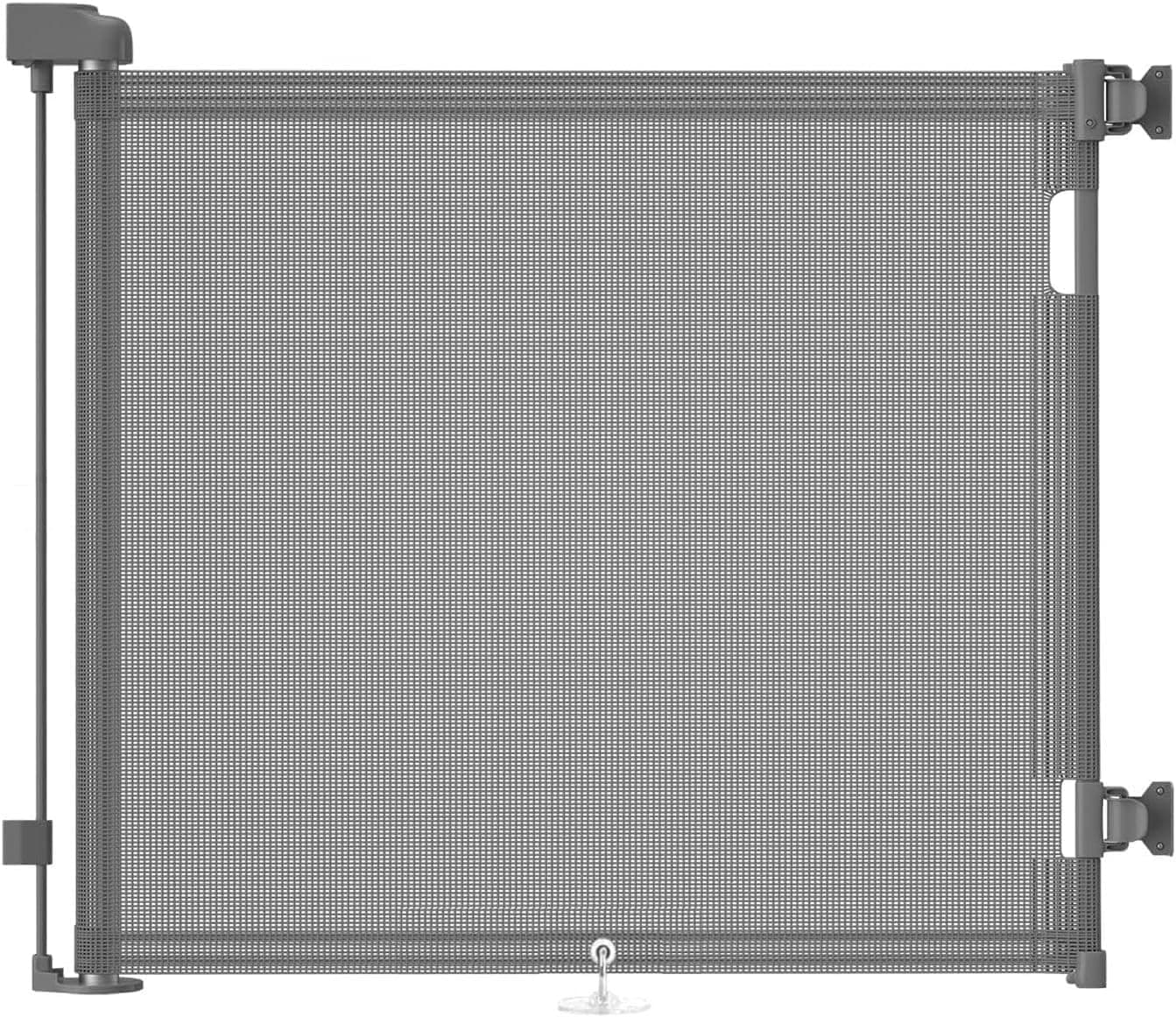 Puerta Seguridad Bebé Extensibles, Barrera Seguridad Nños y Perros, 0-150 cm Retráctil Vallas para Escaleras y Pasillos, Interiores y Exteriores