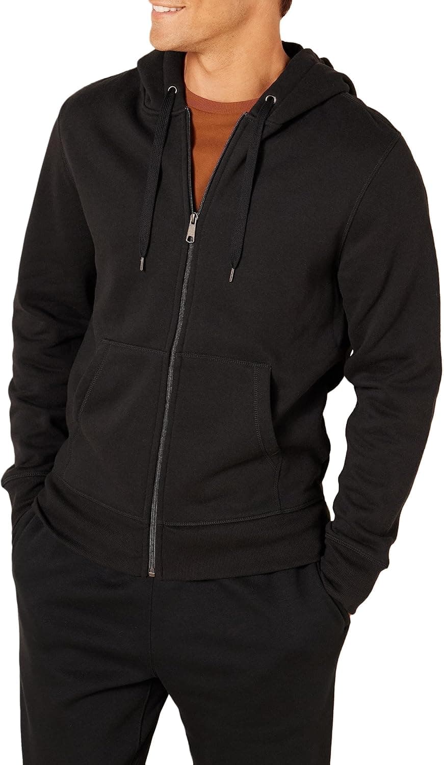Amazon Essentials Sudadera Polar con Capucha y Cremallera Completa (Disponible en Tallas Grandes) Hombre
