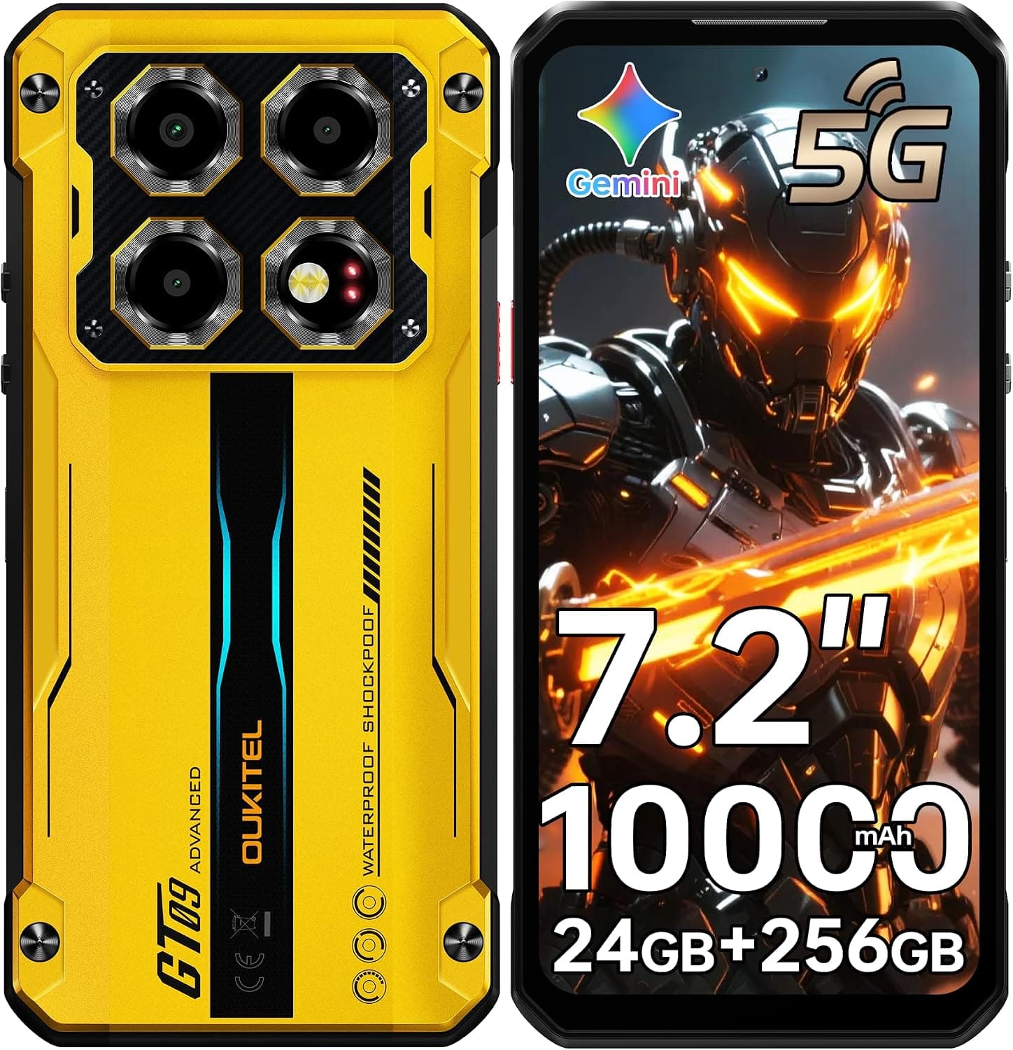 OUKITEL WP60 Movil Irrompible 5G - 7.2" HD+ 120Hz Móvil Resistente