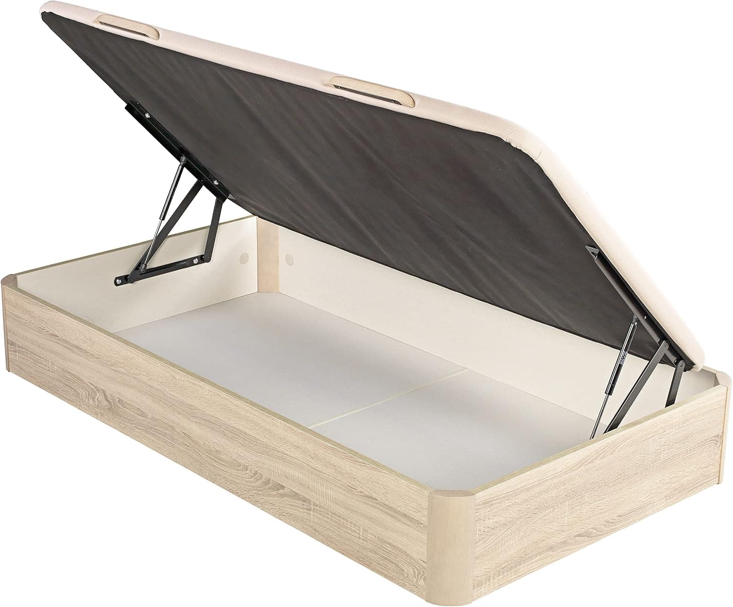 What The Sleep | Canapé Juvenil Apertura Lateral | 105x190 | Natural | Entrega, Montaje y Retirada Usado Incluido | Apto Todos Colchones I Altura 32 cm | Esquinas Redondeadas | Storage Bed