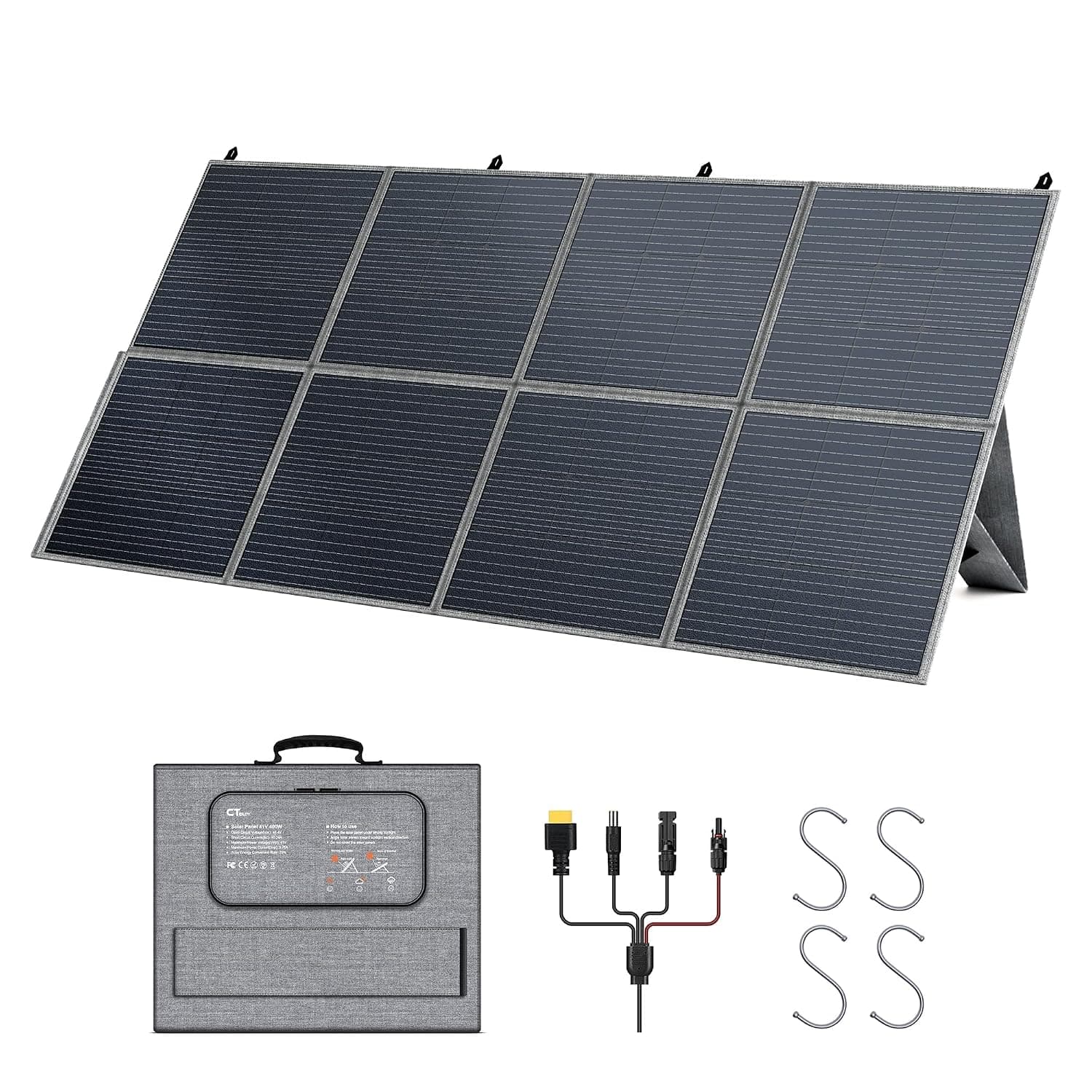 Panel Solar Portátil de 400W, Módulo Solar Plegable para Estación de Energía Portátil, 25% de Eficiencia, IP65 Resistente al Agua, Sistema Solar para Exterior, RV, generador solar, furgoneta