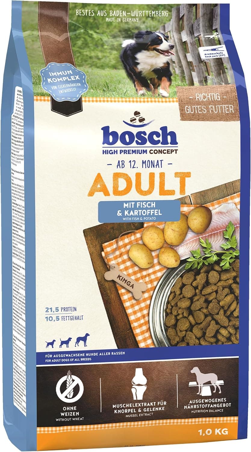 bosch HPC Adult con pescado y patata | Alimento seco para perros adultos de todas las razas | 1 x 3 kg