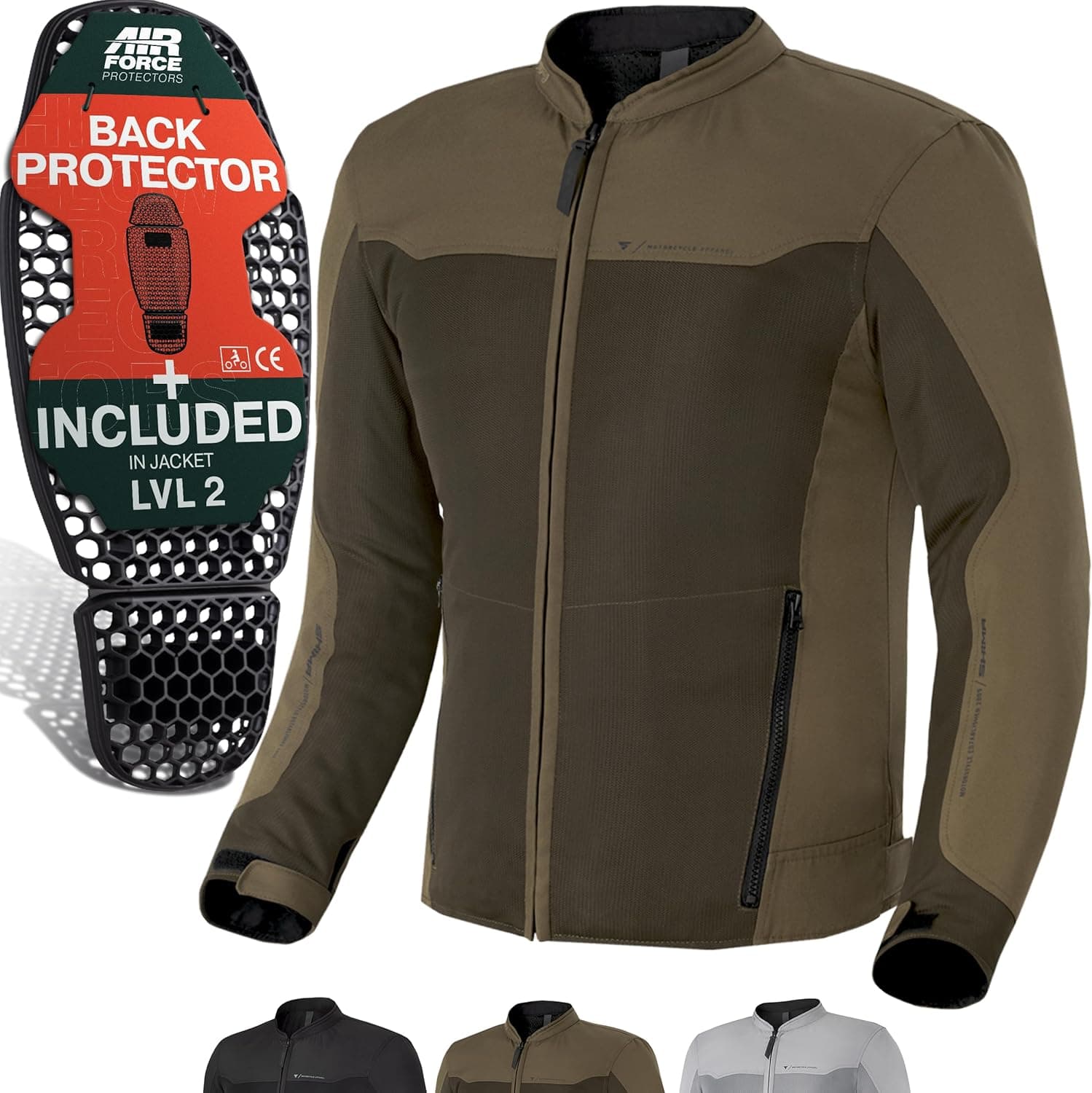 SHIMA Openair Chaqueta Moto Hombre AirForce Protector Espalda Cazadora Motociclista Chaquetas Protecciones Ventilado