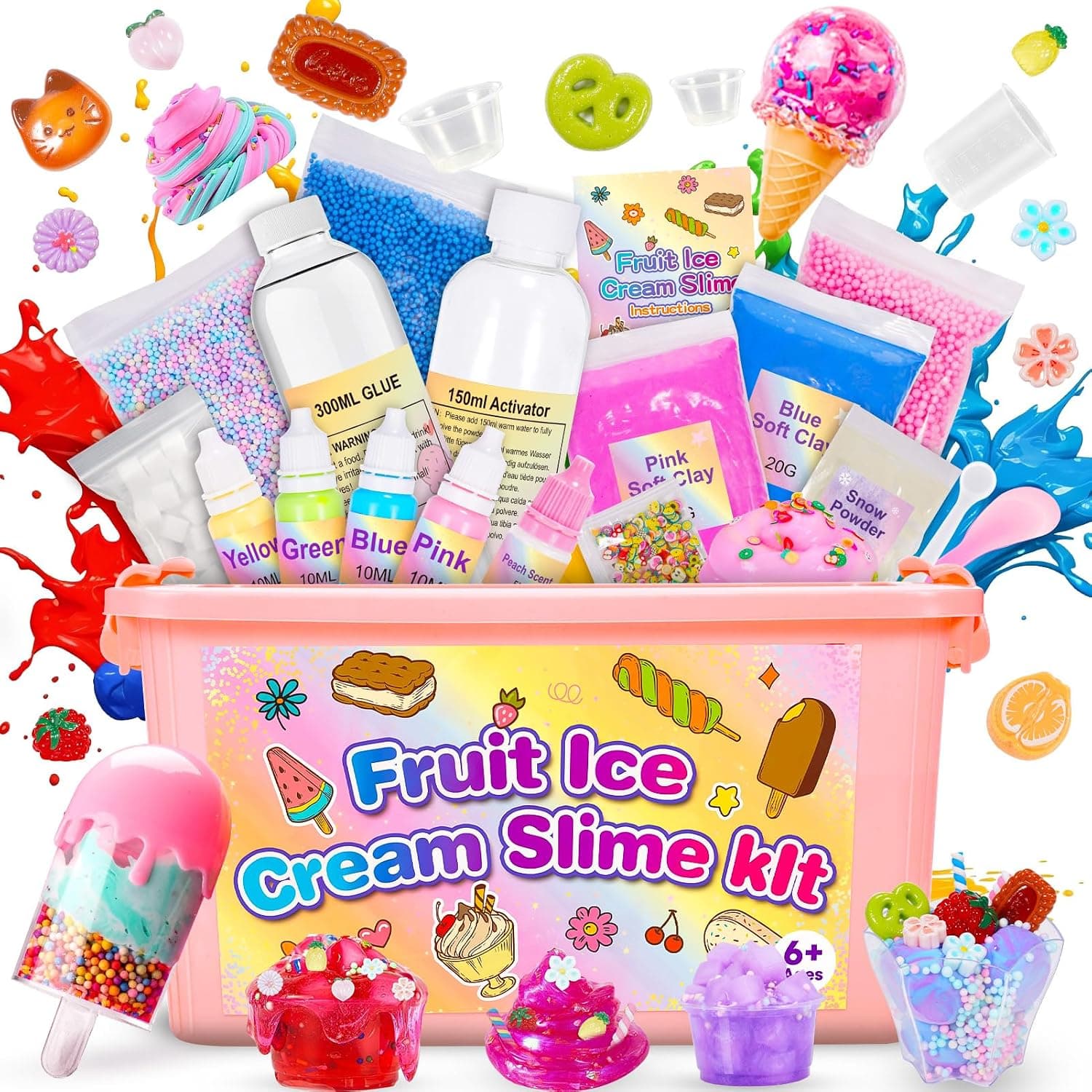 Adeokay Slime Kit Manualidades para Niñas 6-12 Años - Fruit Slime Fluffy
