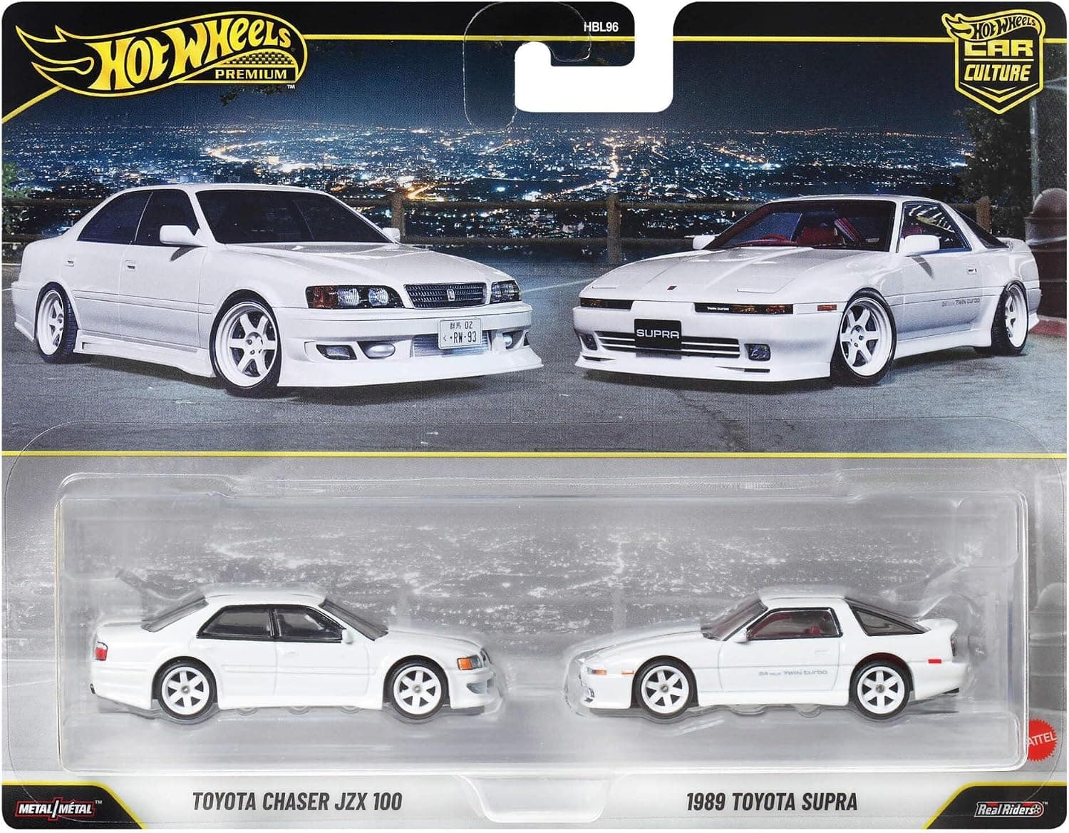 Hot Wheels Premium Touge 2-Pack con Toyota Chaser JZX100 y Supra