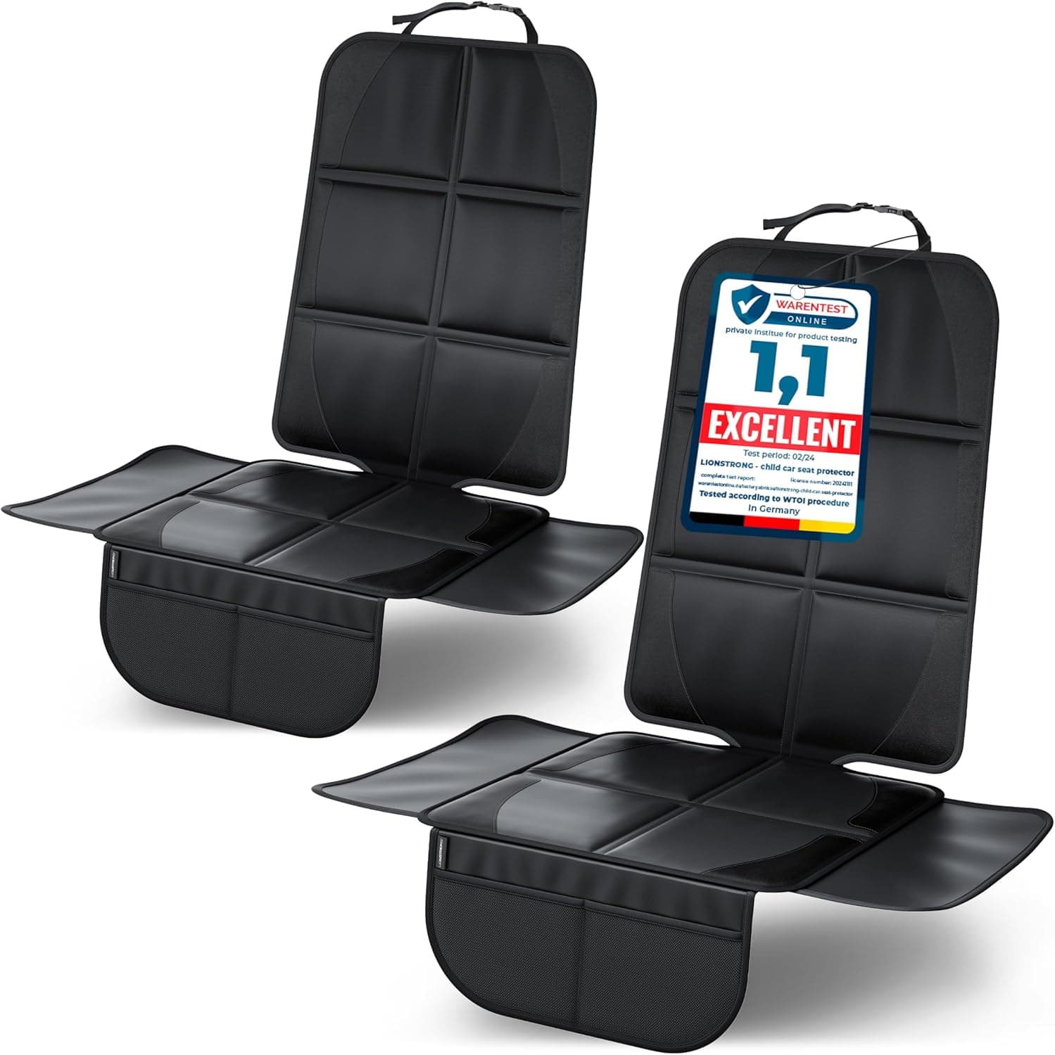 LIONSTRONG® Fundas para Sillas de Coche [Compatible ISOFIX] - Negro